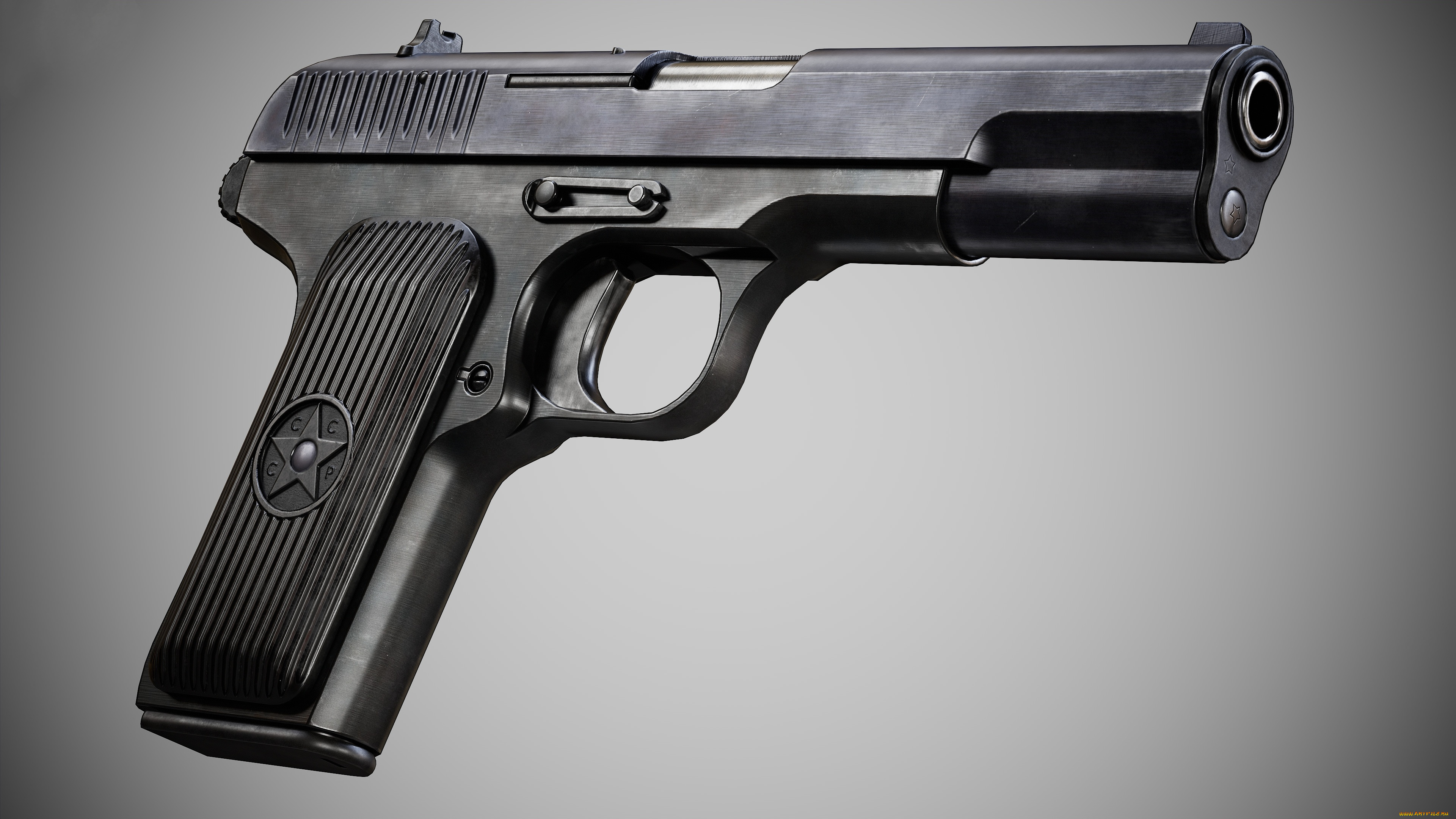 боевое, оружие, оружие, 3d, ссср, самозарядный, пистолет, тт-33, тульский, токарева, фёдор, васильевич, токарев