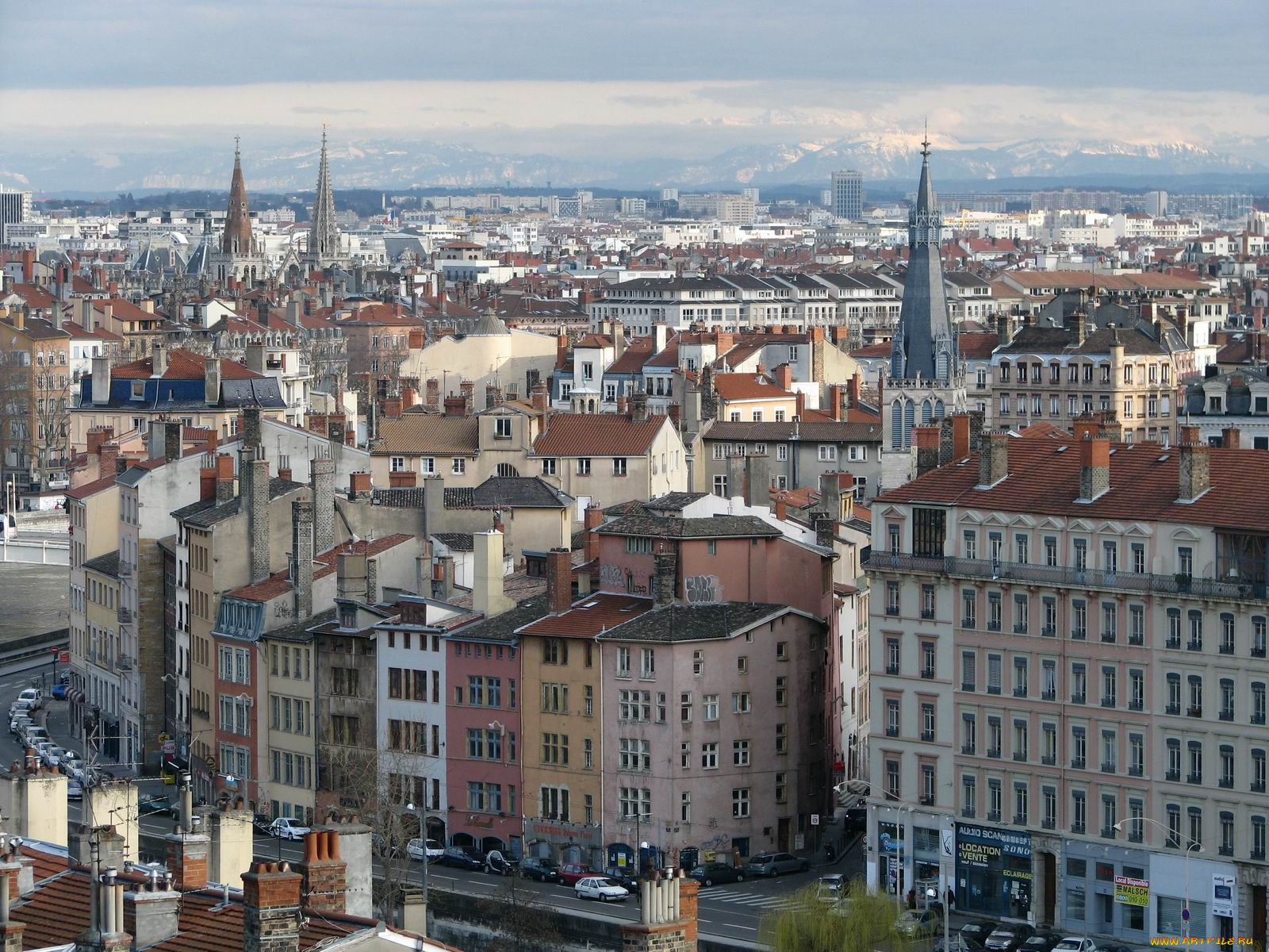 lyon, france, города, панорамы