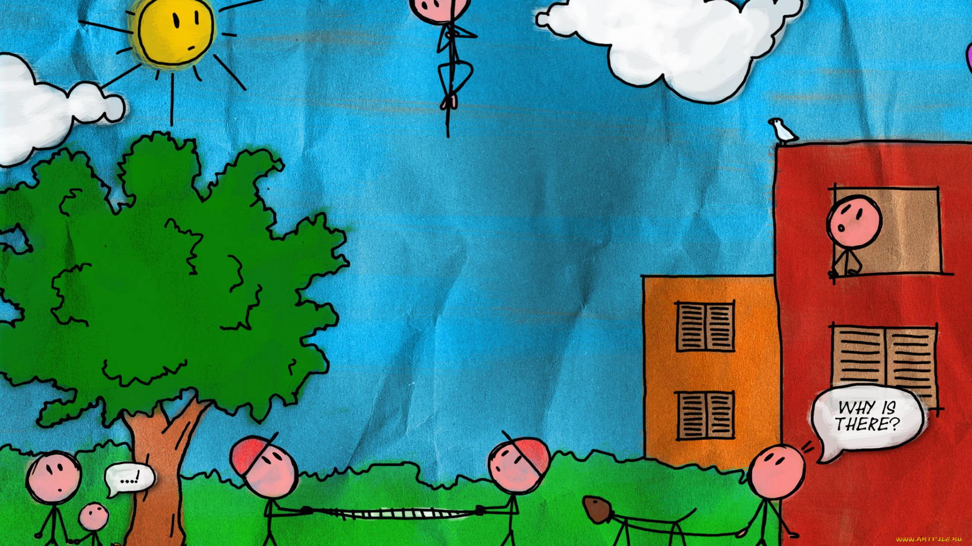 рисованные, люди