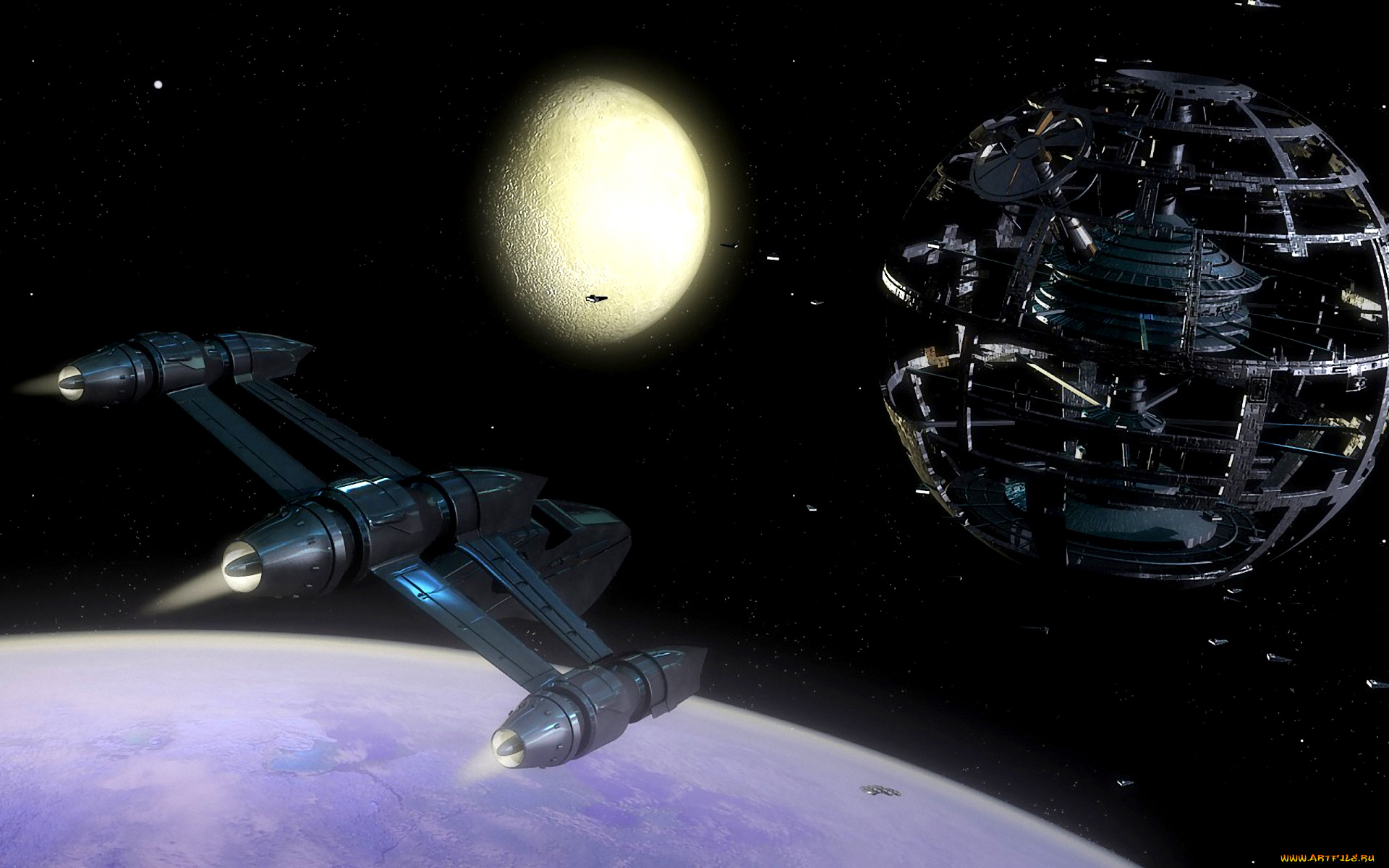 space, station, by, jfliesenborghs, фэнтези, иные, миры, времена