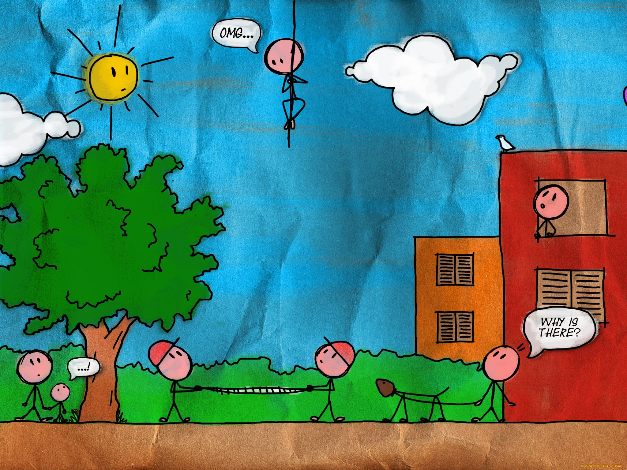 рисованные, люди