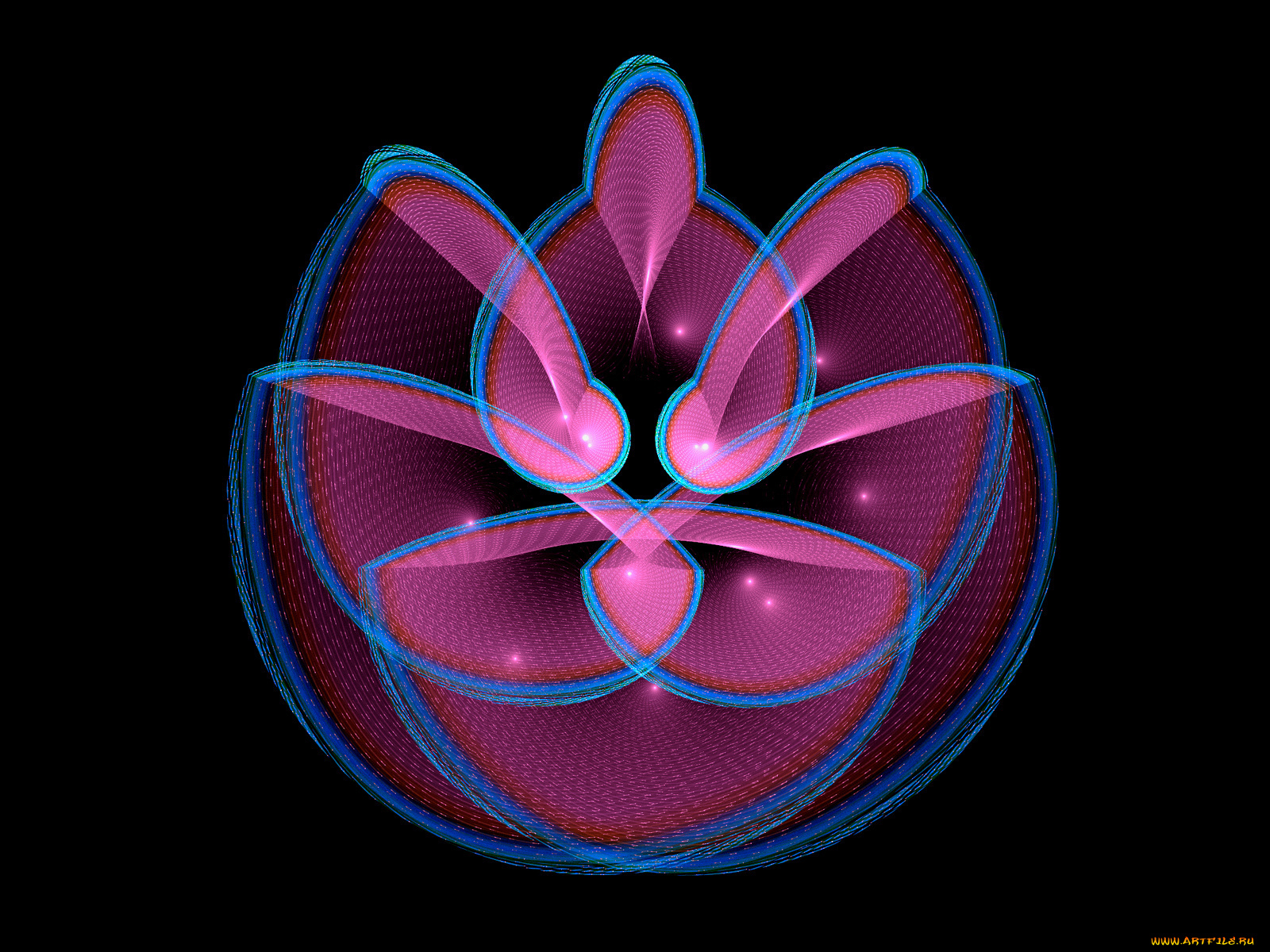 3д, графика, fractal, фракталы, тёмный, узор, абстракция, цвета