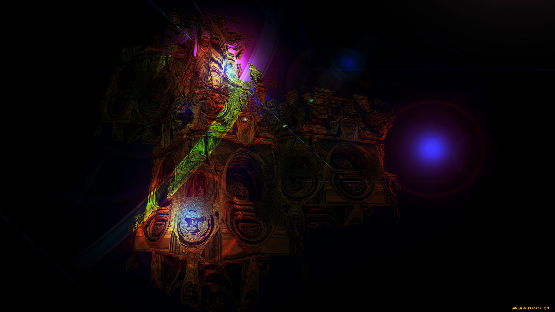 3д, графика, abstract, абстракции, корабли, планеты, астероиды, туманность, звезды