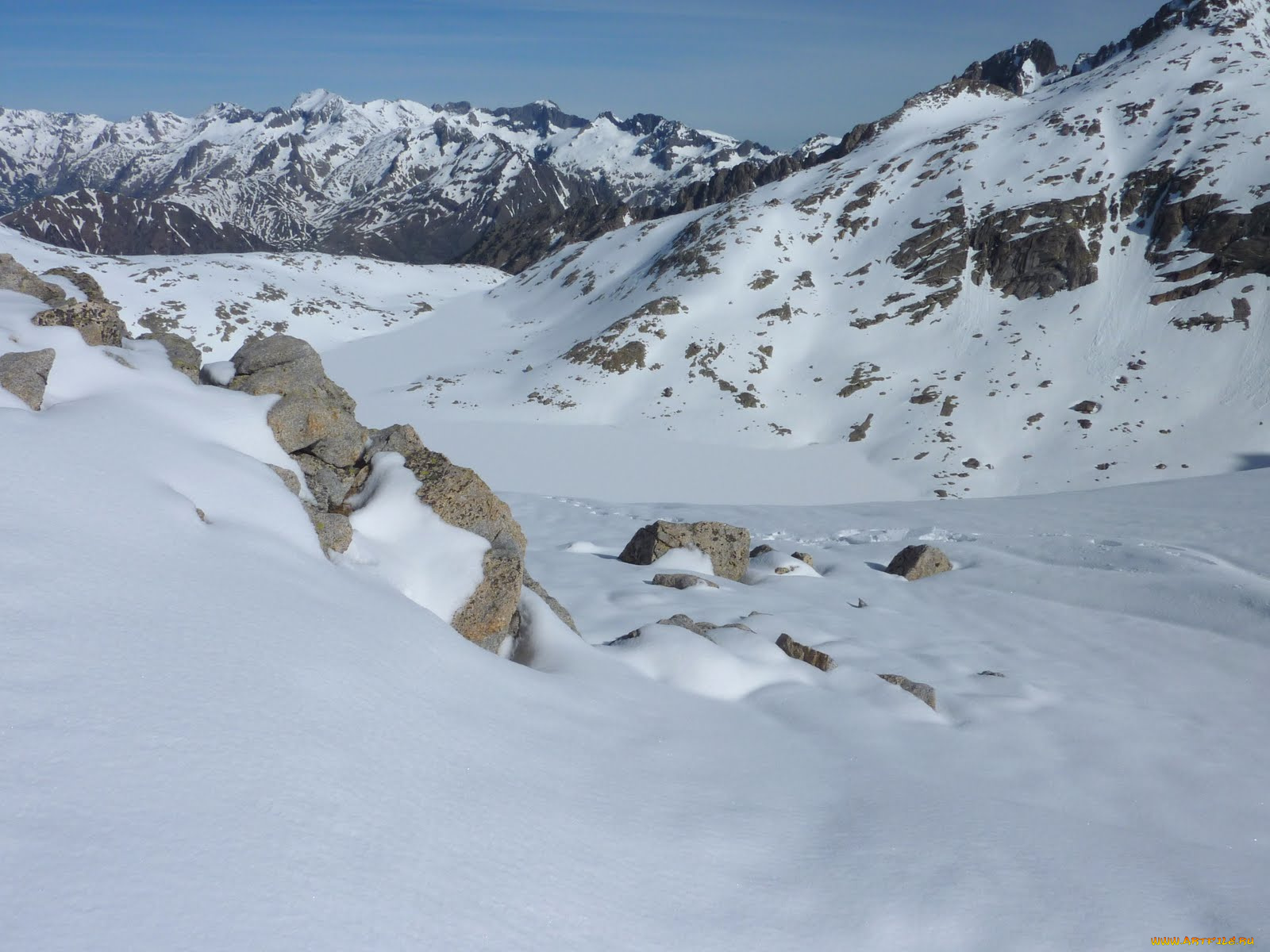 природа, горы, снег