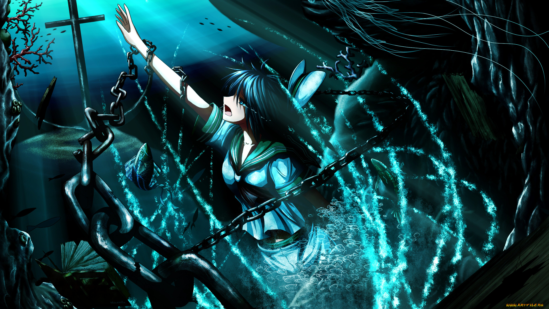 аниме, touhou, murasa, minamitsu