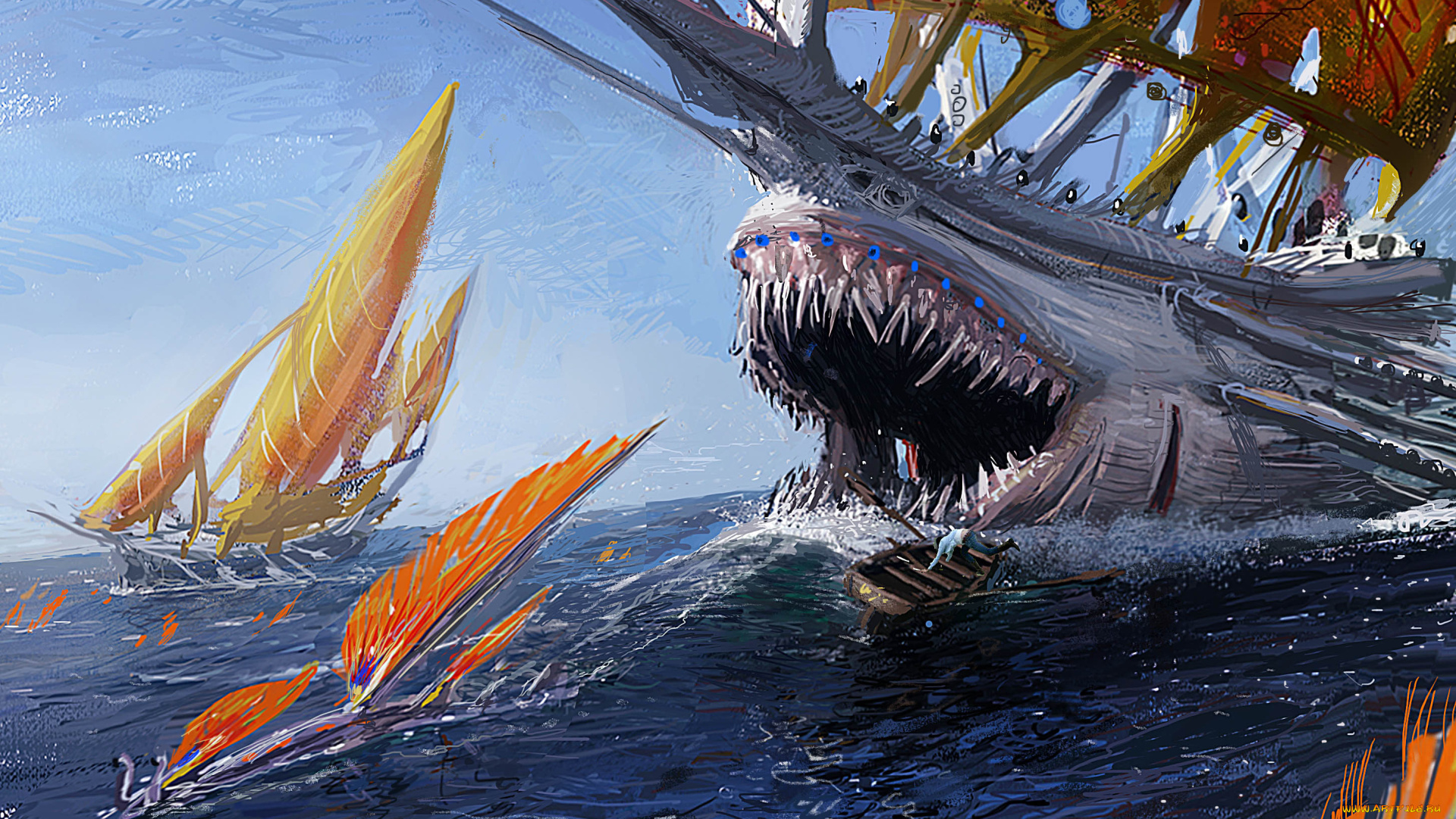 фэнтези, иные, миры, времена, фрегат