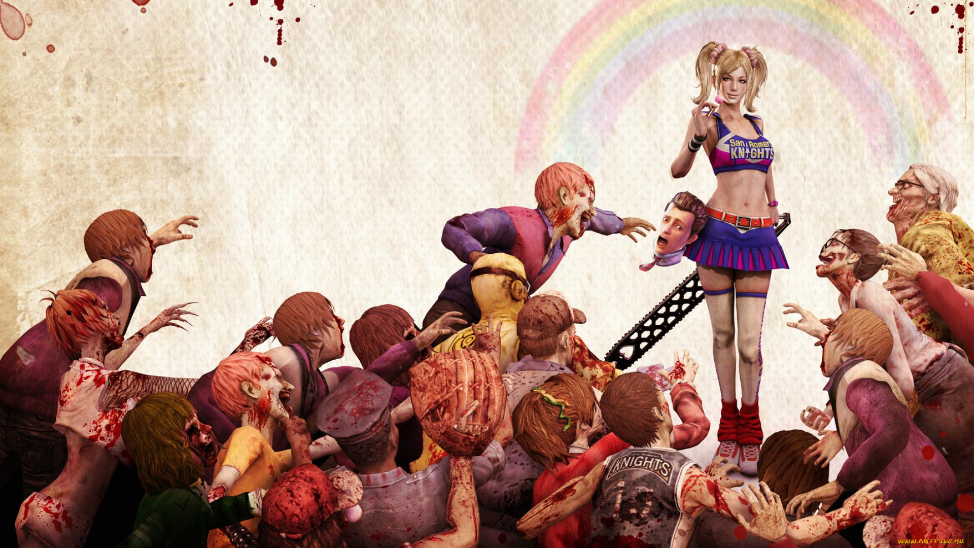 lollipop, chainsaw, видео, игры, зомби, девушка, juliet, starling, бензопила