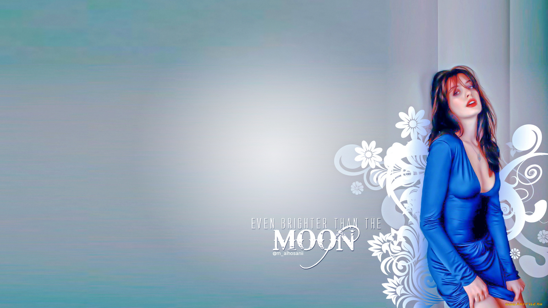 Anne, Hathaway, девушки, взгляд