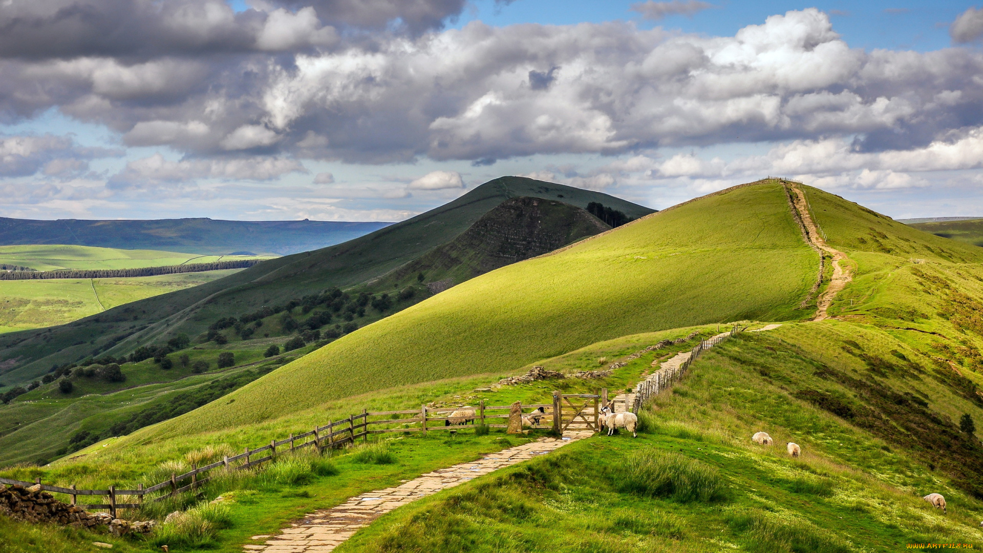 природа, горы, гора, дорога