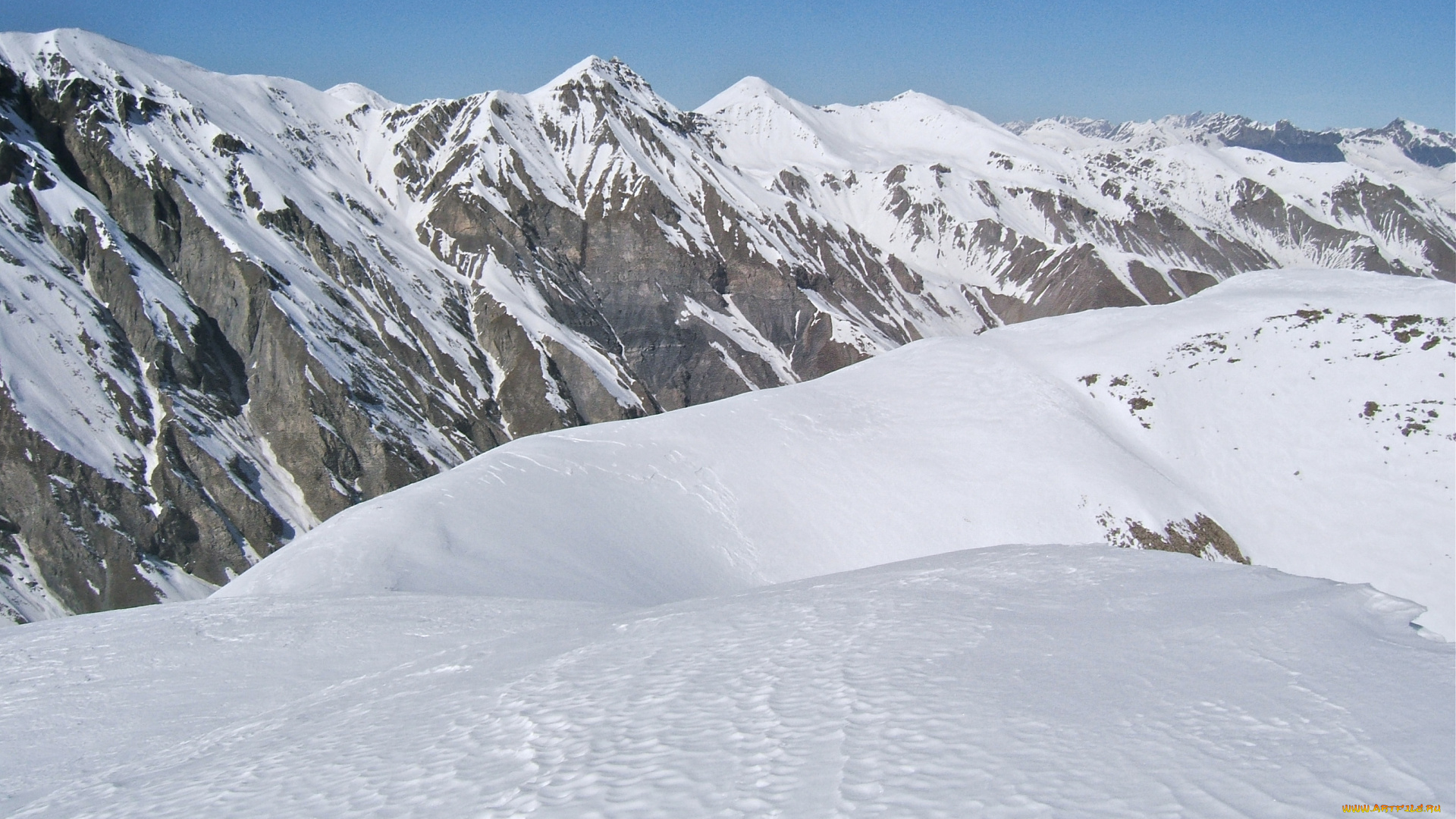 природа, горы, снег