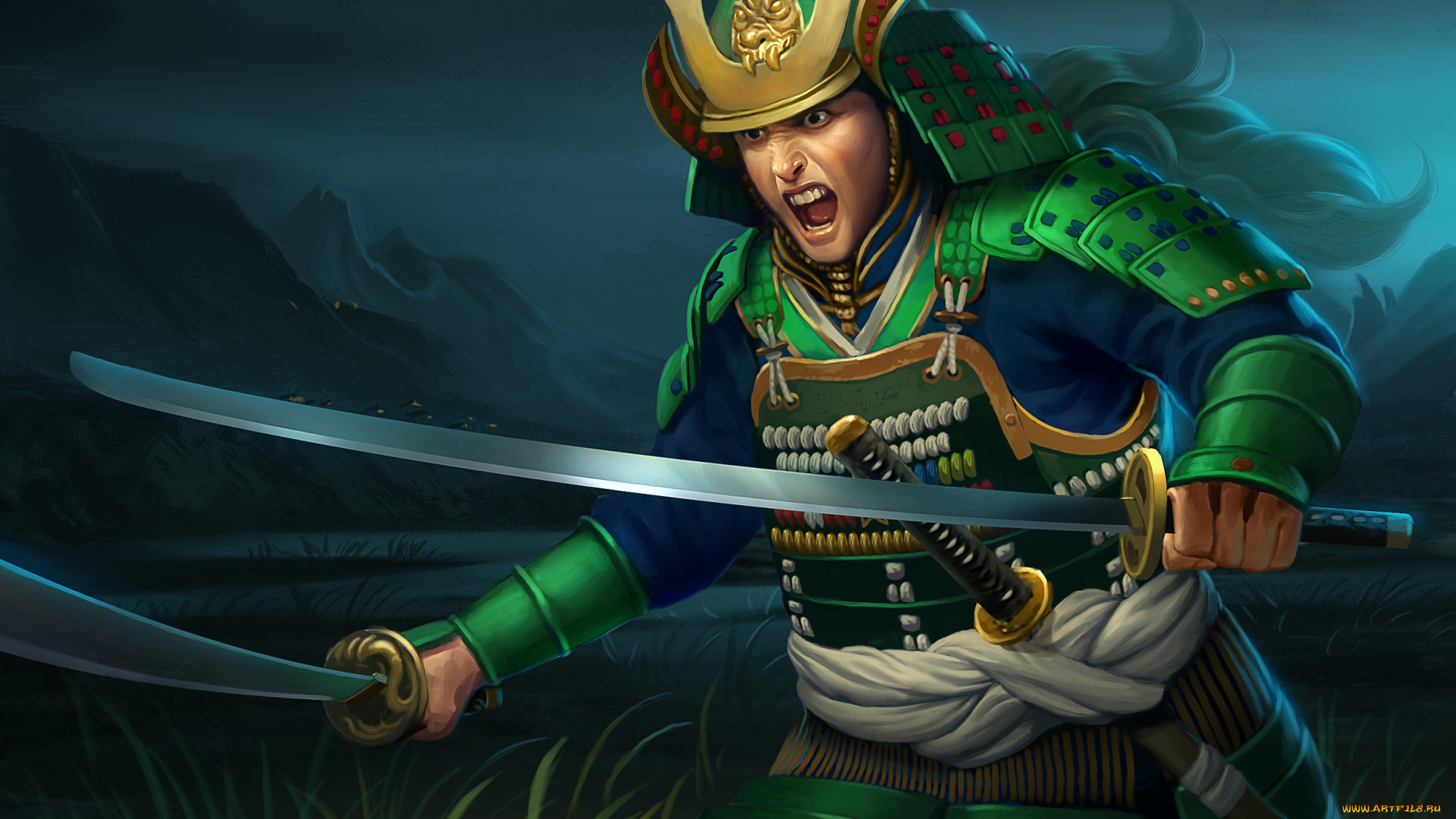 samurai, фэнтези, люди