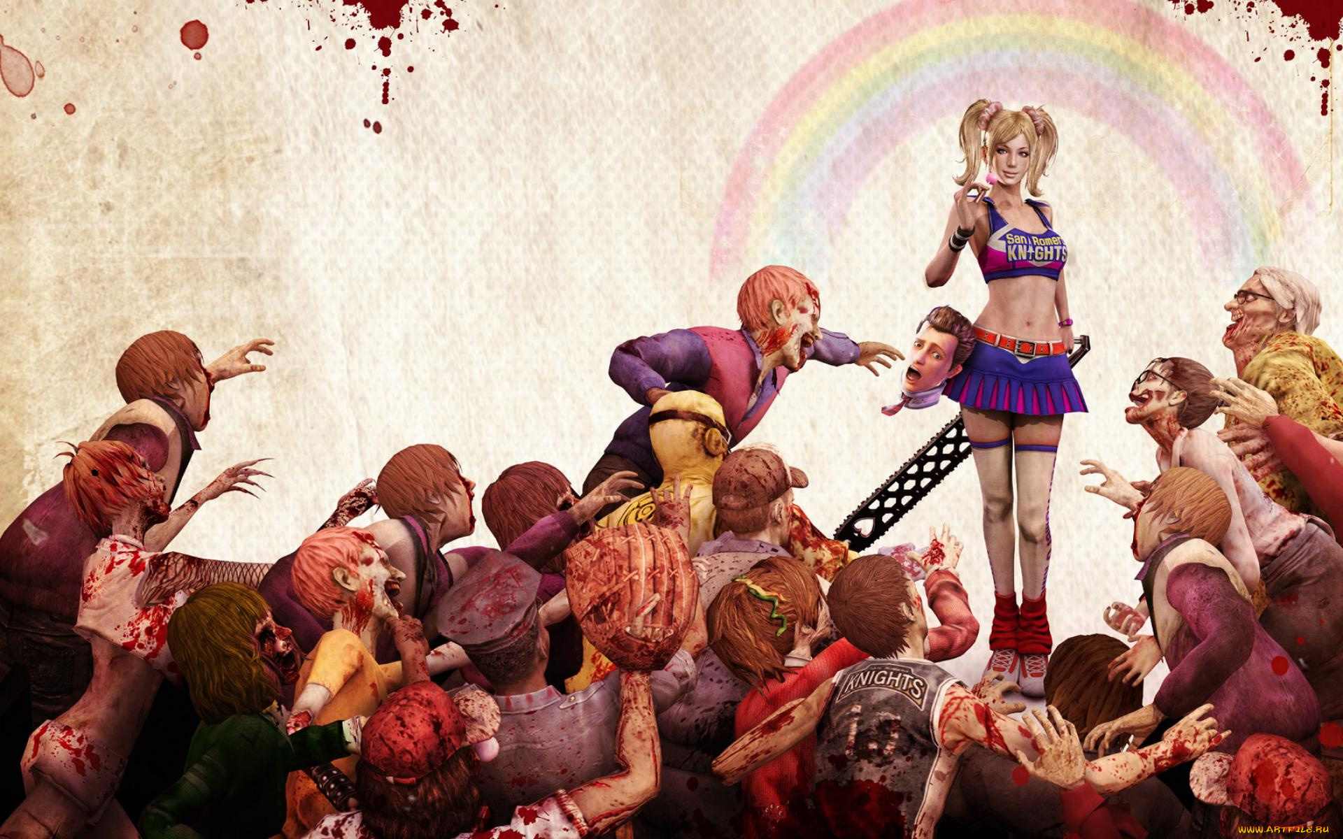 lollipop, chainsaw, видео, игры, зомби, девушка, juliet, starling, бензопила