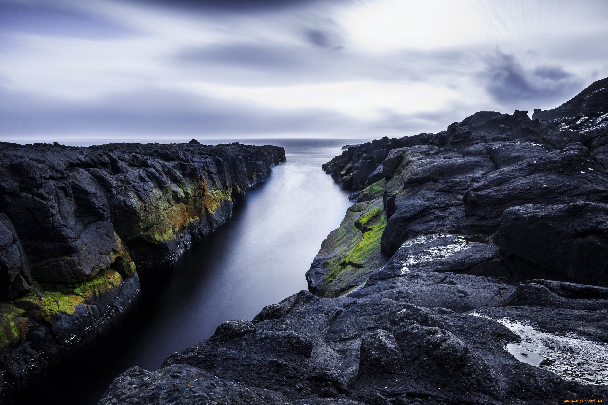 ocean, природа, побережье, поток, пролив, океан