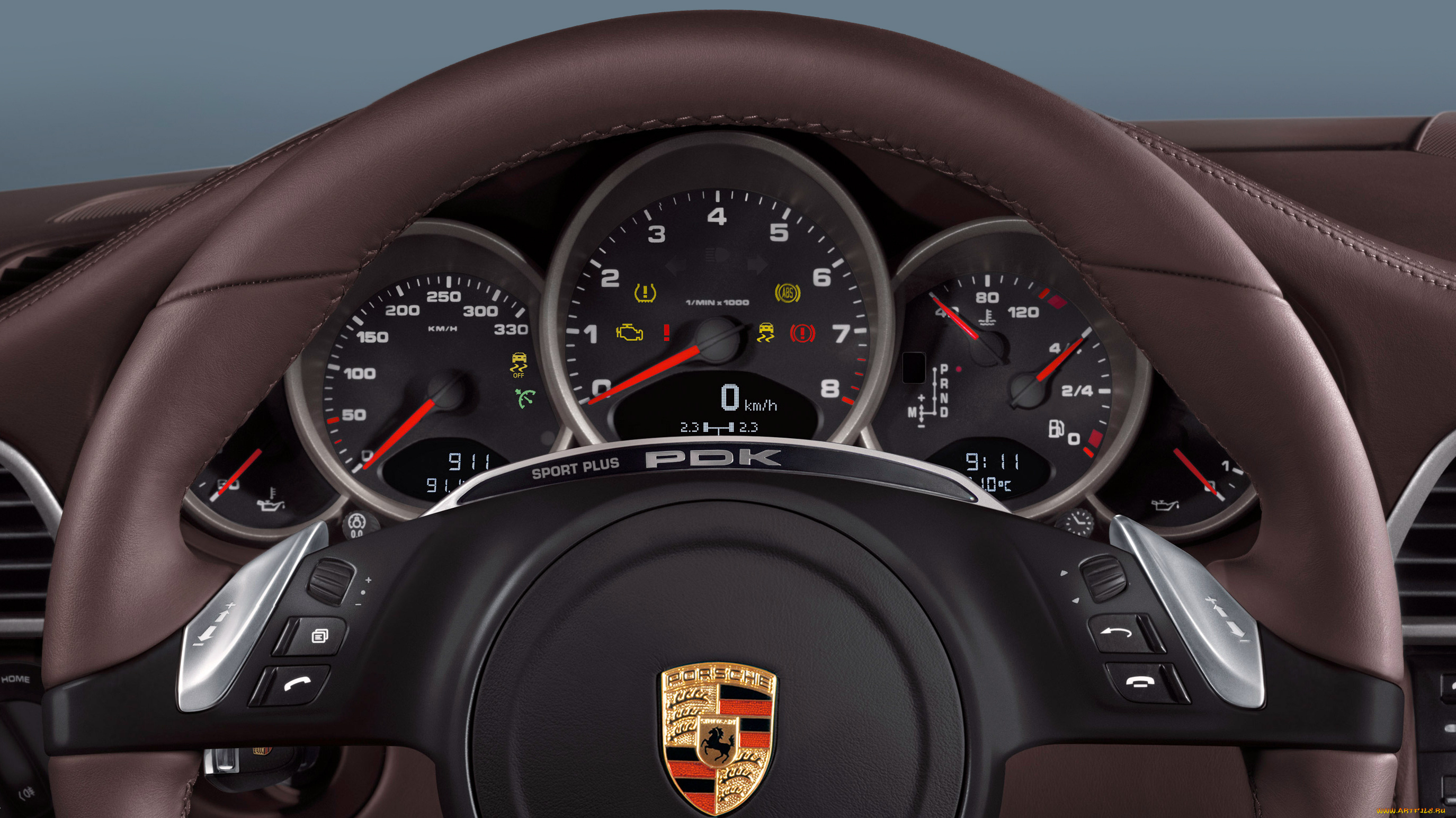 porsche, автомобили, панель, руль, салон