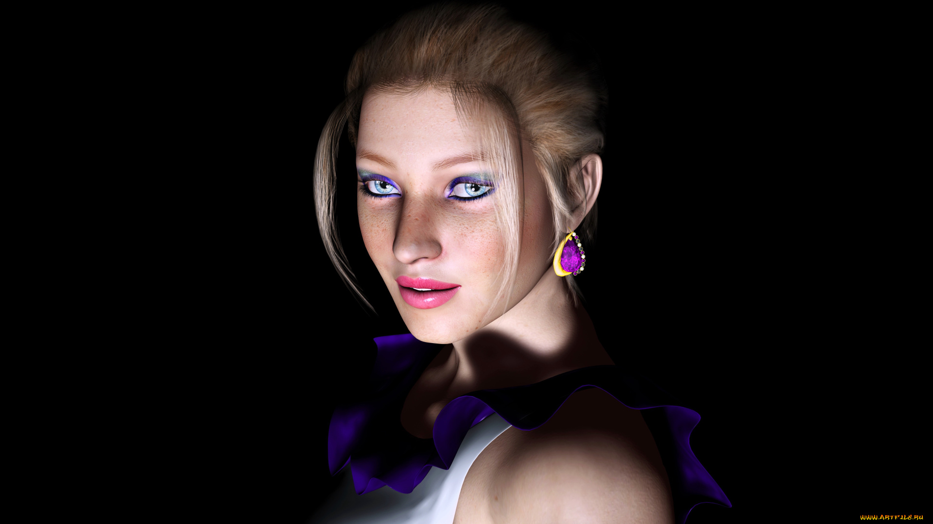 3д, графика, people, люди, девушка, взгляд