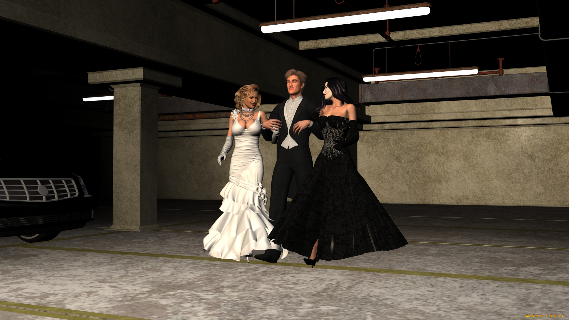 3д, графика, people, люди, девушки, мужчина