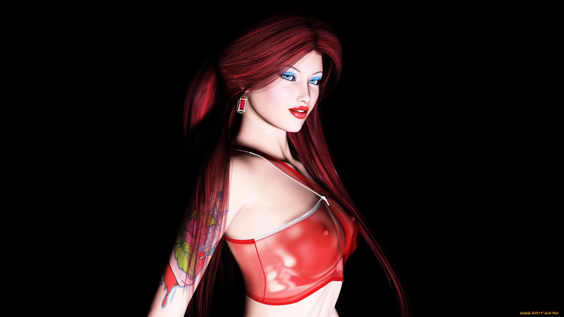 3д, графика, people, люди, прическа, взгляд