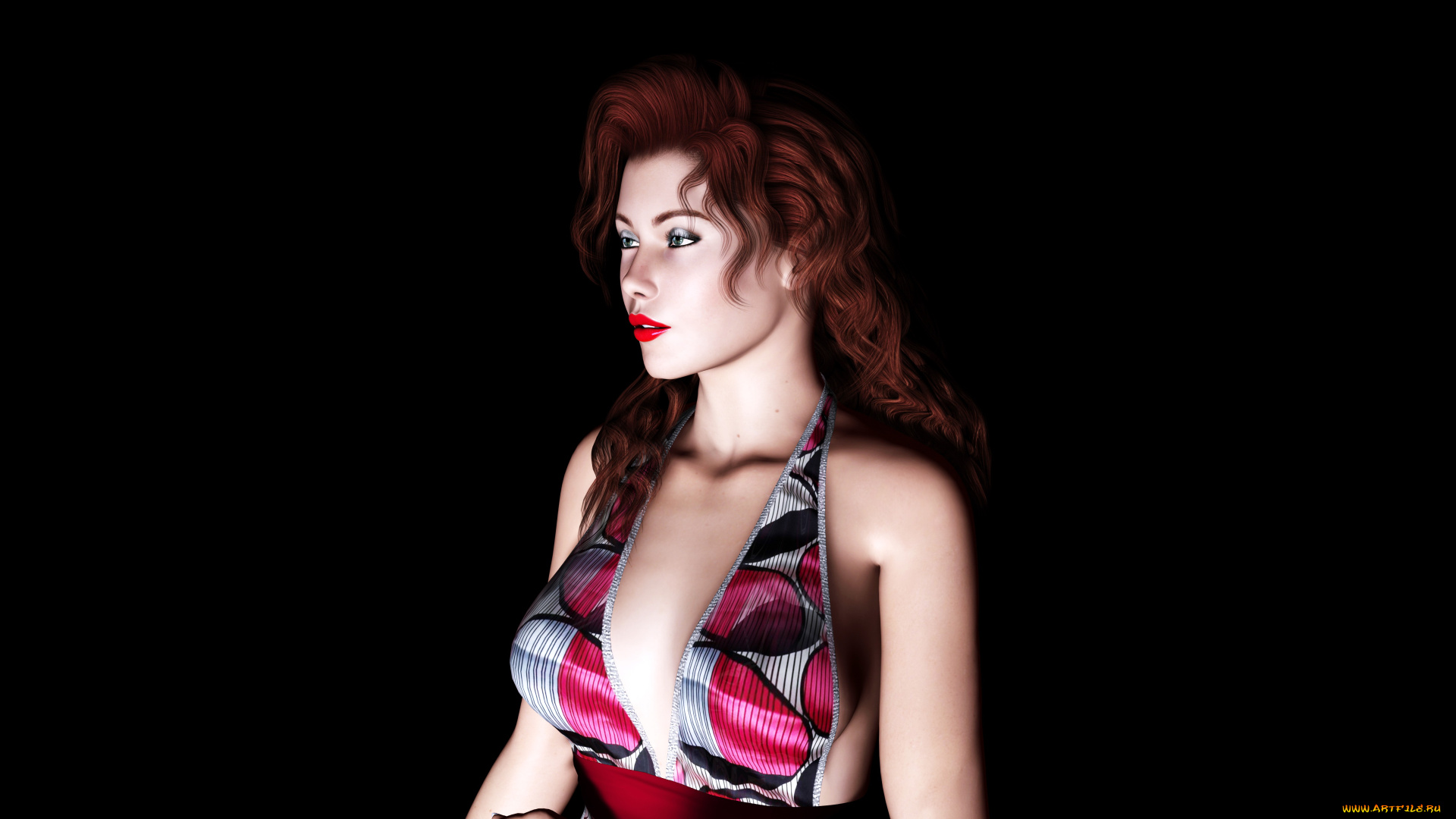 3д, графика, people, люди, прическа, взгляд