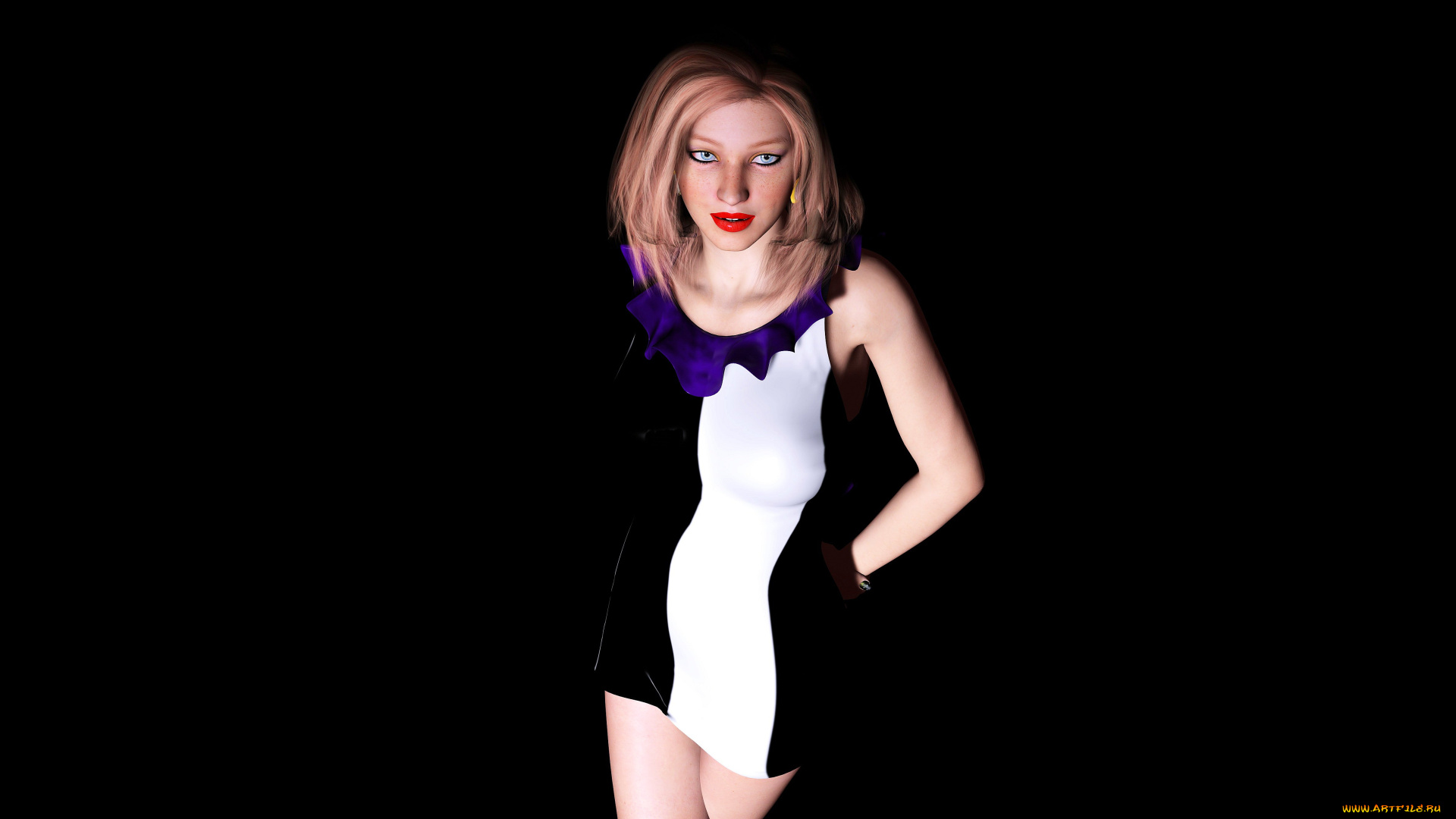 3д, графика, people, люди, взгляд, девушка