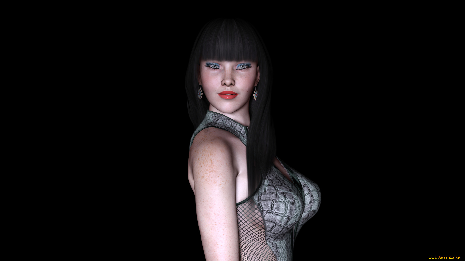 3д, графика, people, люди, взгляд, девушка