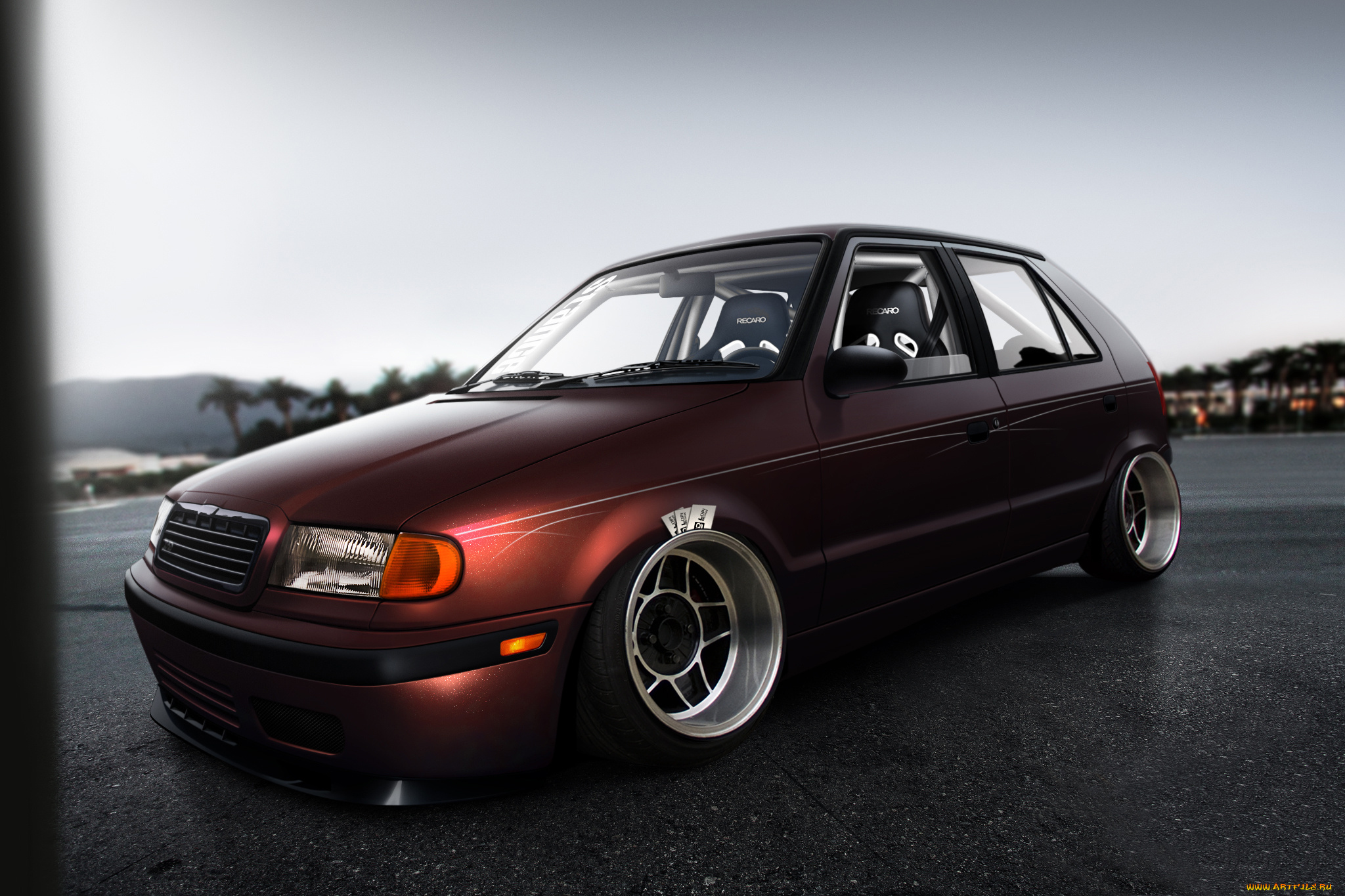 автомобили, виртуальный, тюнинг, skoda, felicia