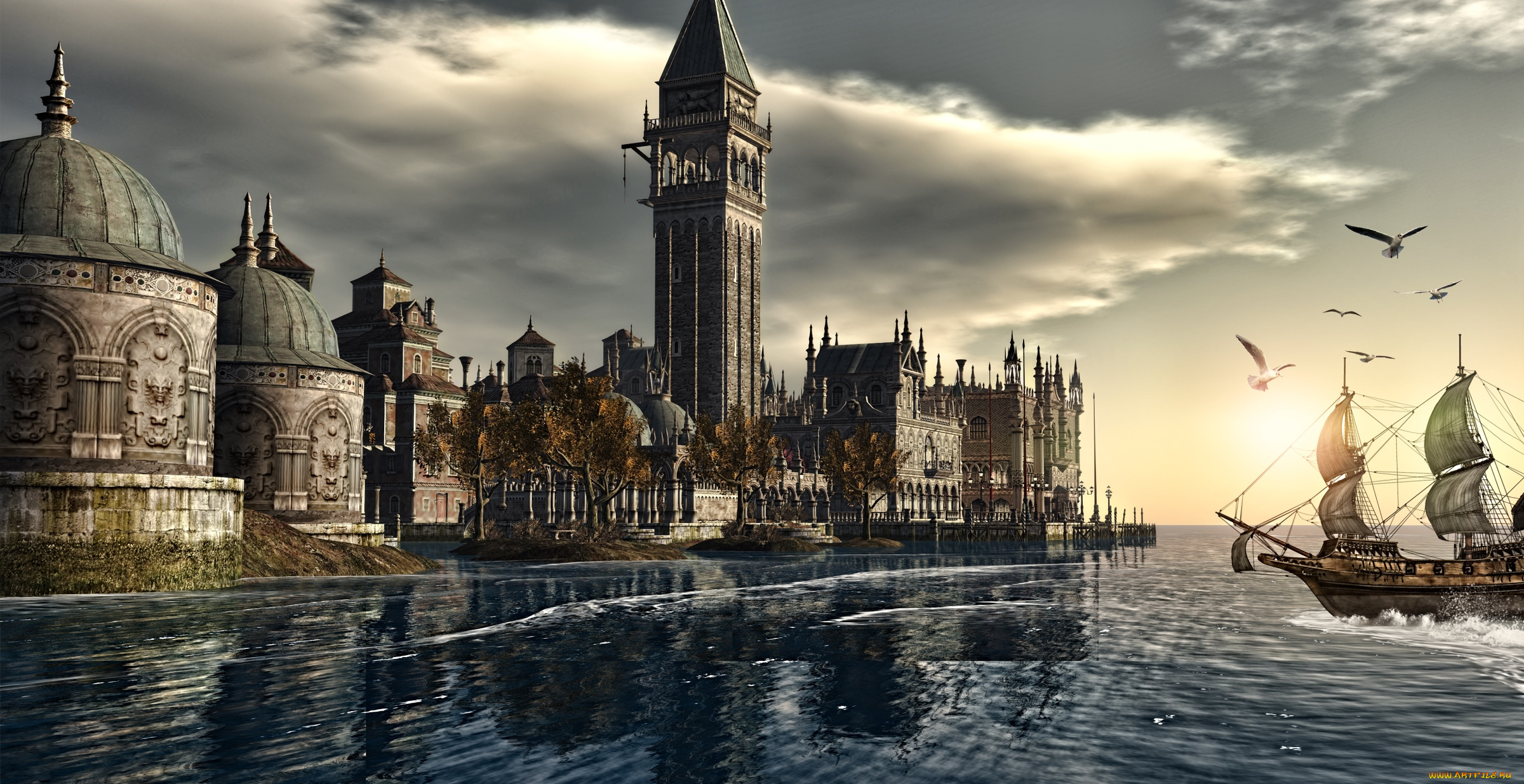 3д, графика, architecture, архитектура, венеция