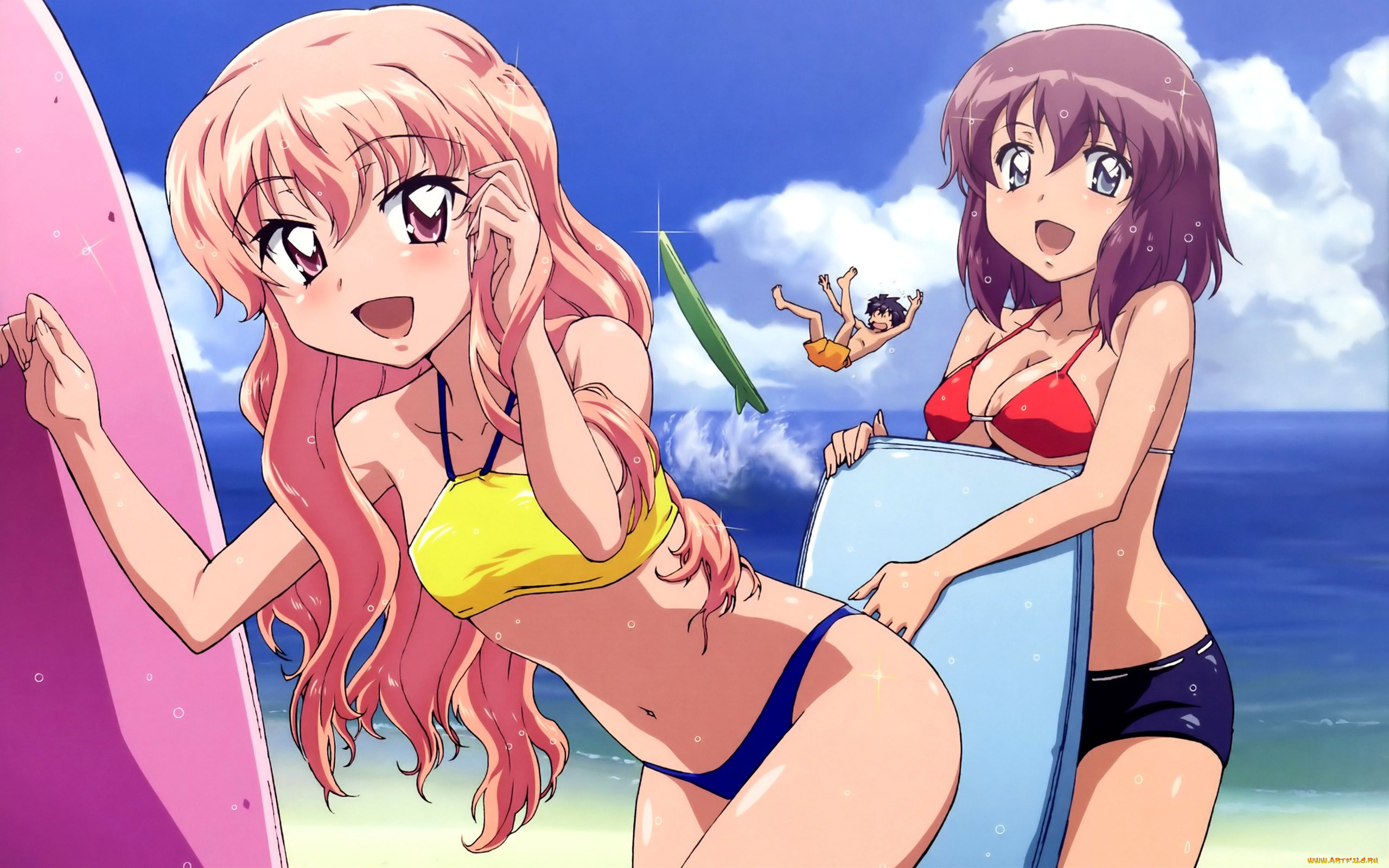 zero, no, tsukaima, аниме, девушки, зеркало