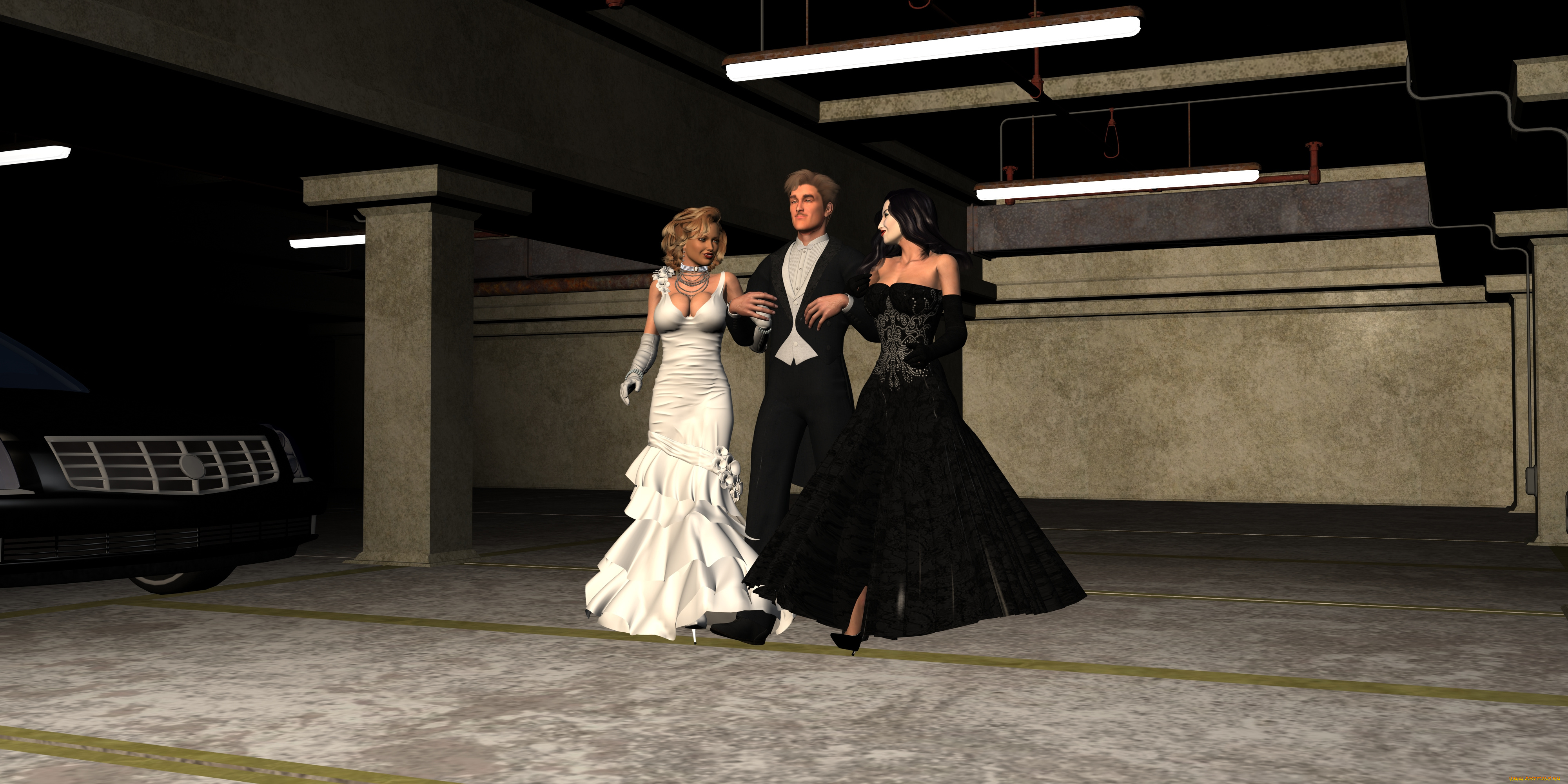 3д, графика, people, люди, девушки, мужчина