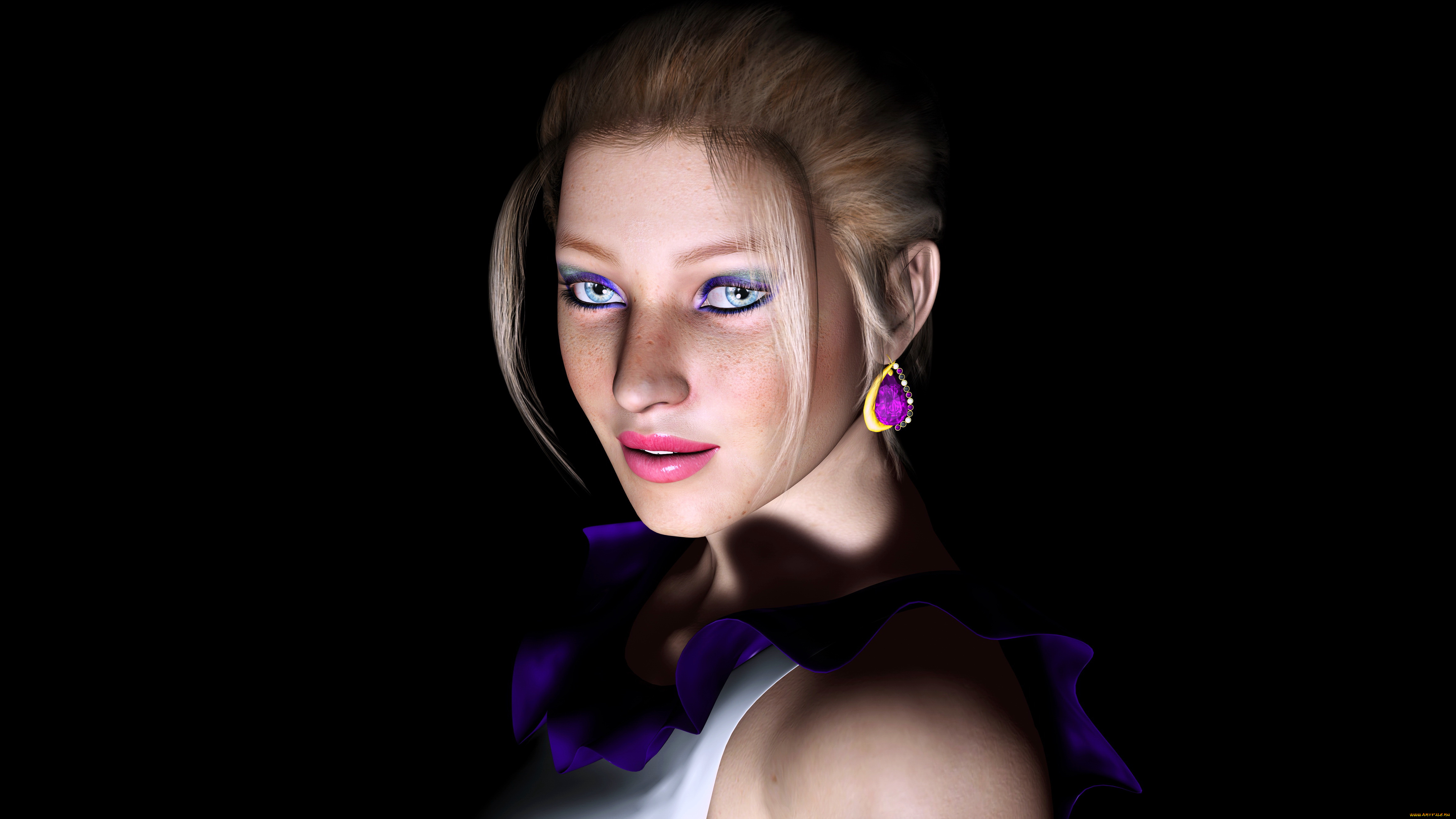 3д, графика, people, люди, девушка, взгляд