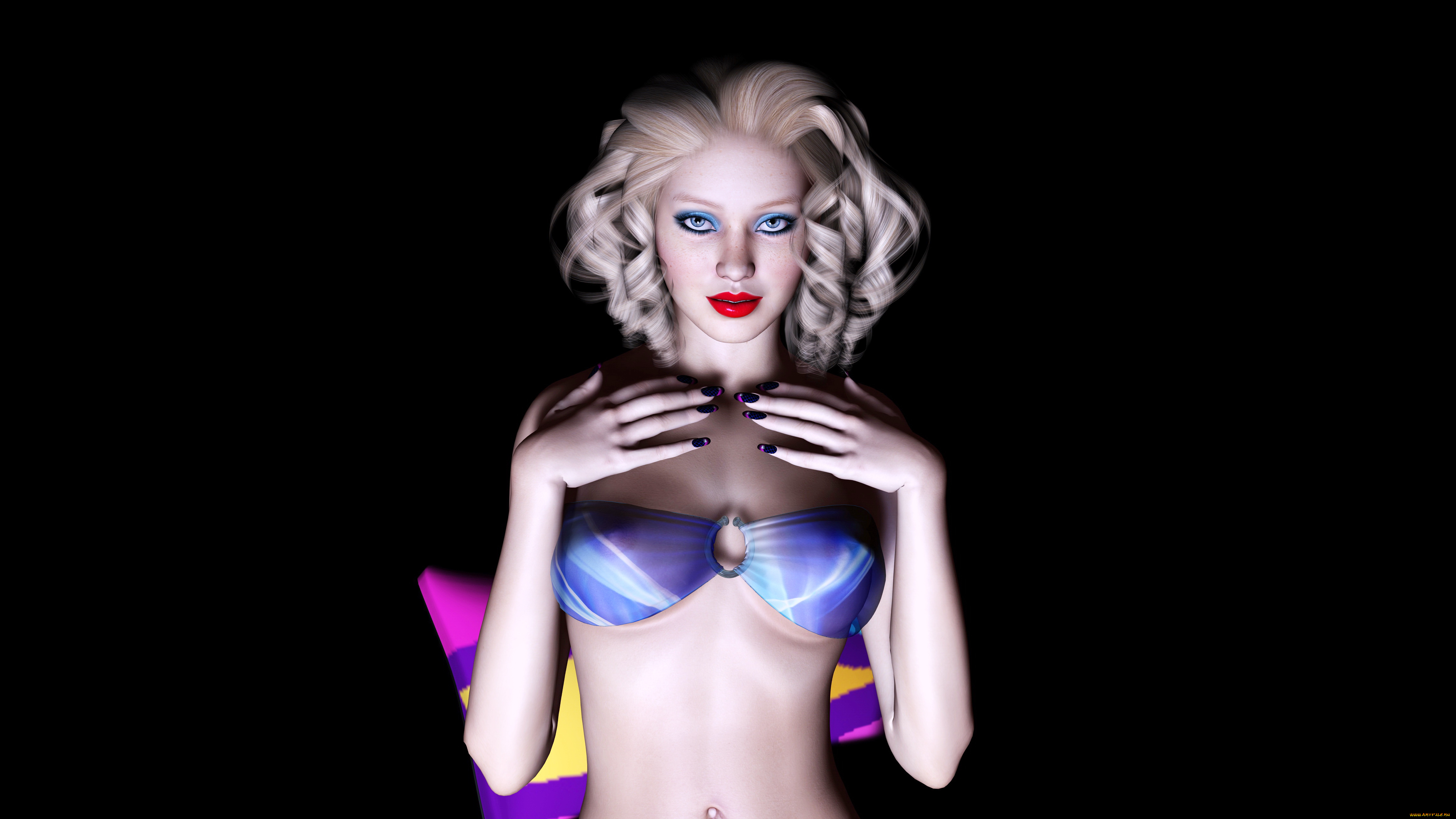 3д, графика, people, люди, девушка, взгляд