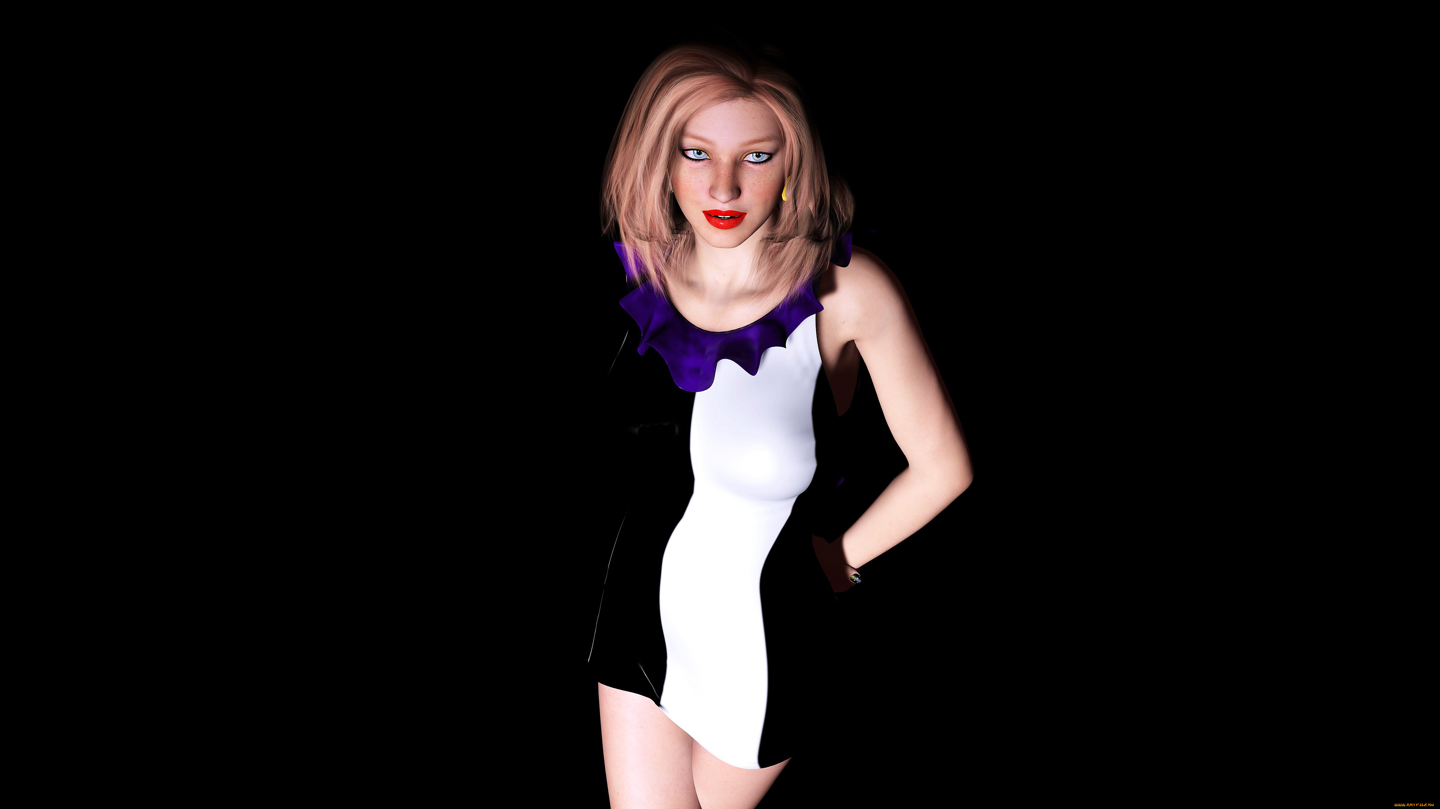 3д, графика, people, люди, взгляд, девушка