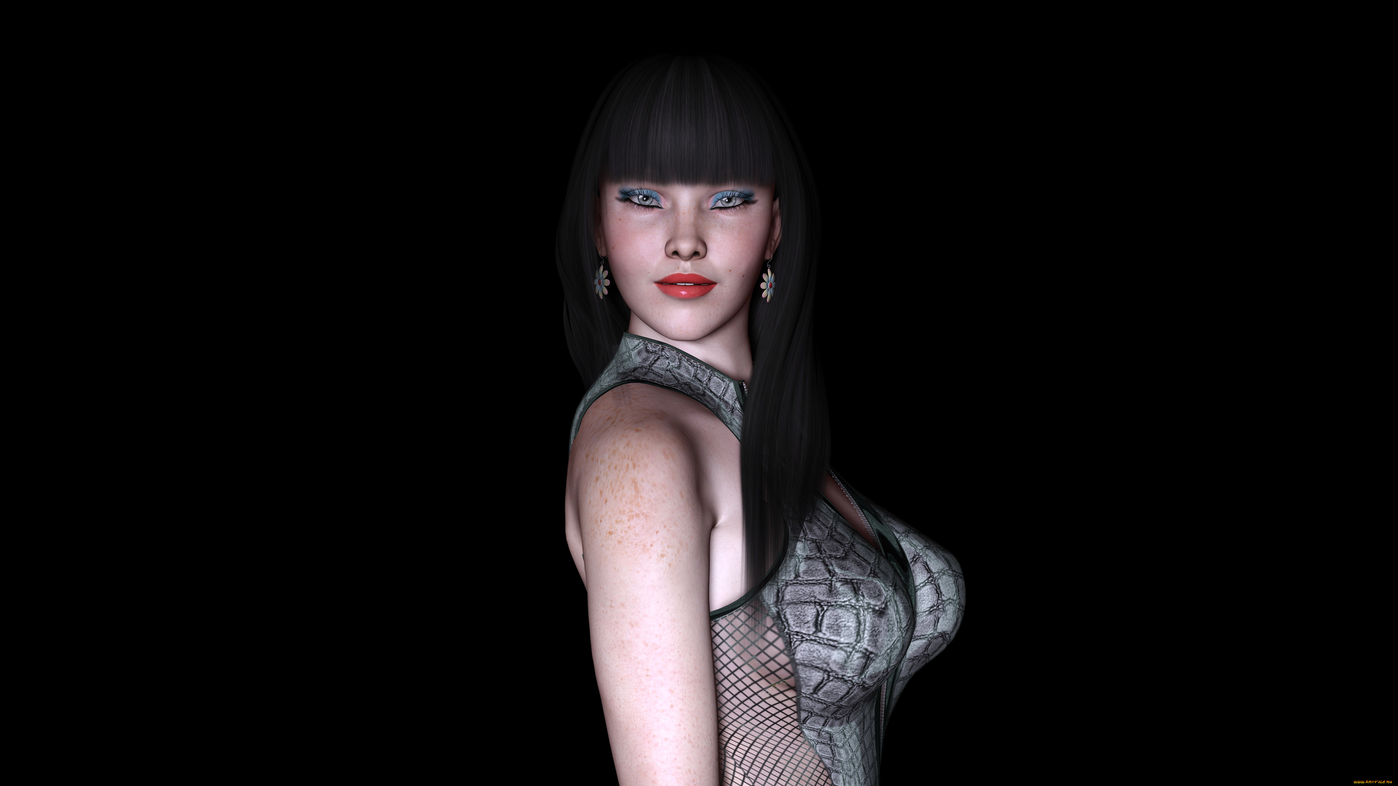 3д, графика, people, люди, взгляд, девушка