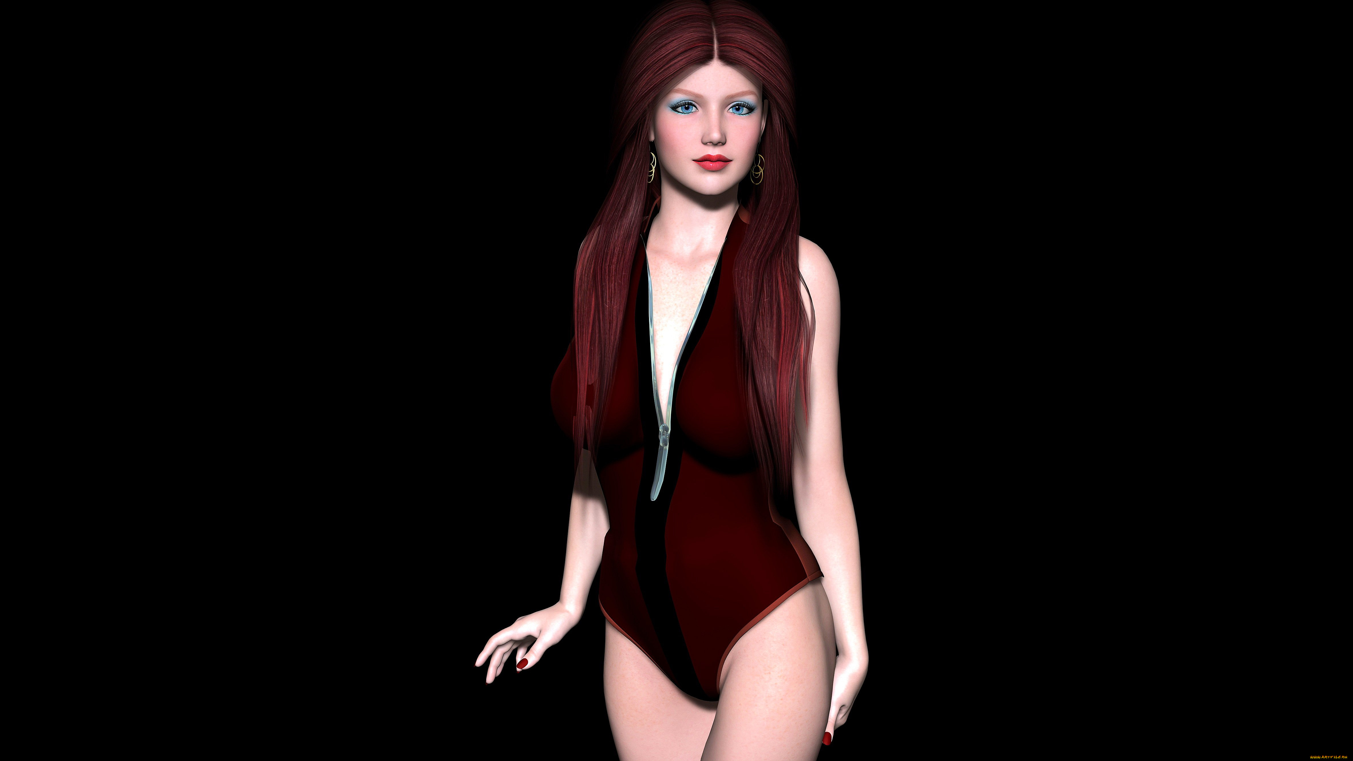 3д, графика, people, люди, взгляд, девушка