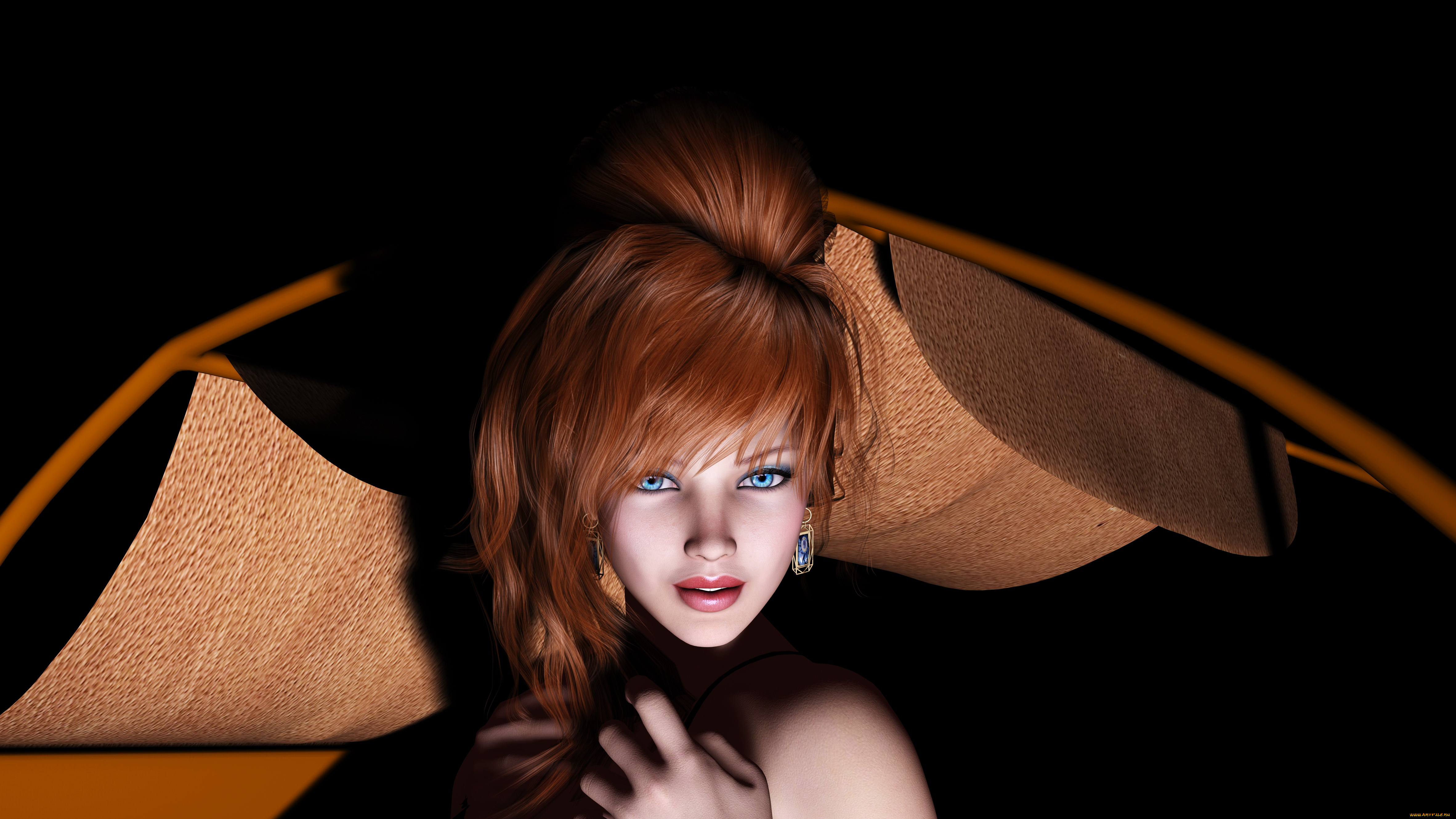 3д, графика, portraits, портрет, лицо, девушка, взгляд