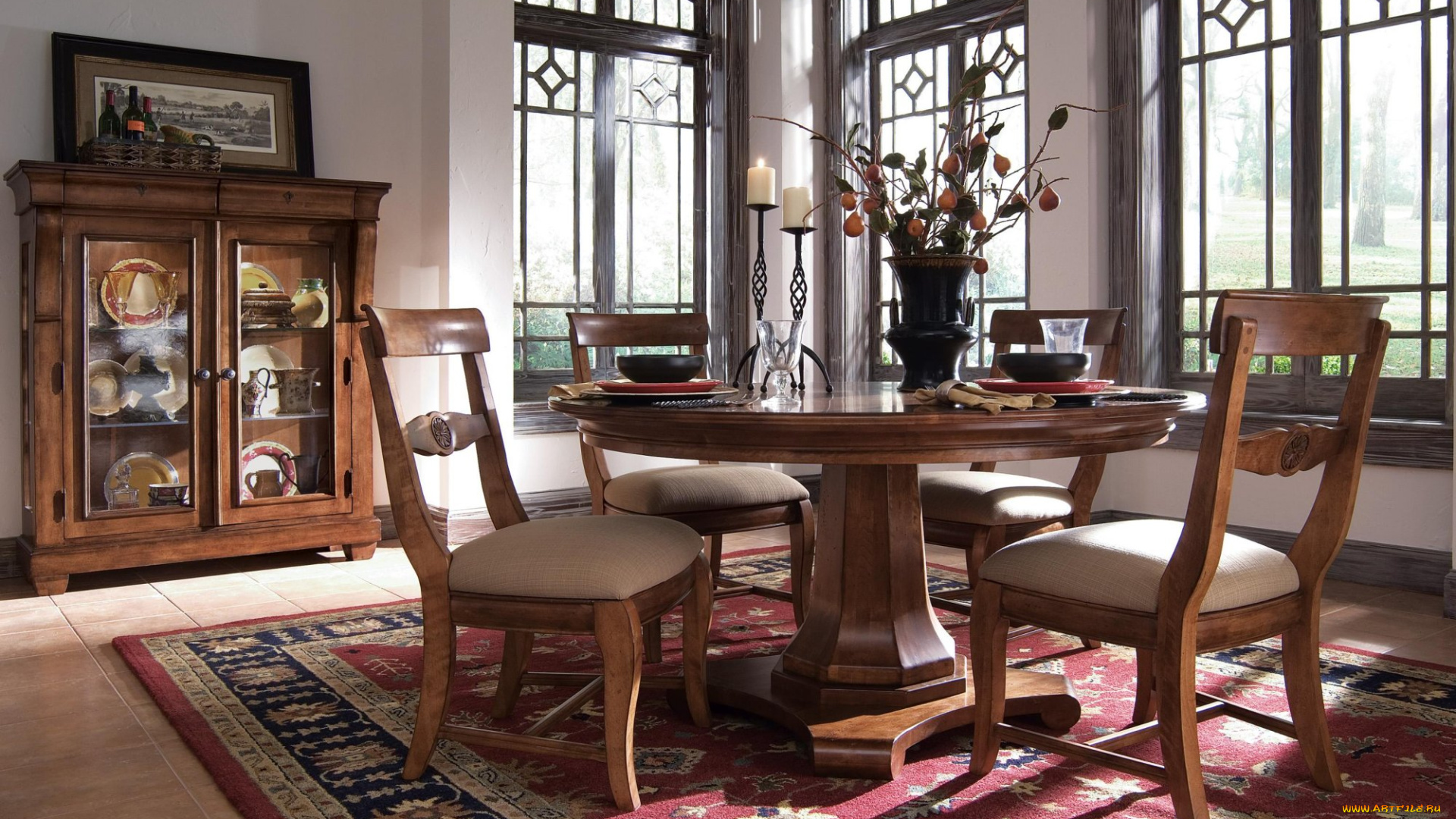 интерьер, кухня, стулья, стол, окно