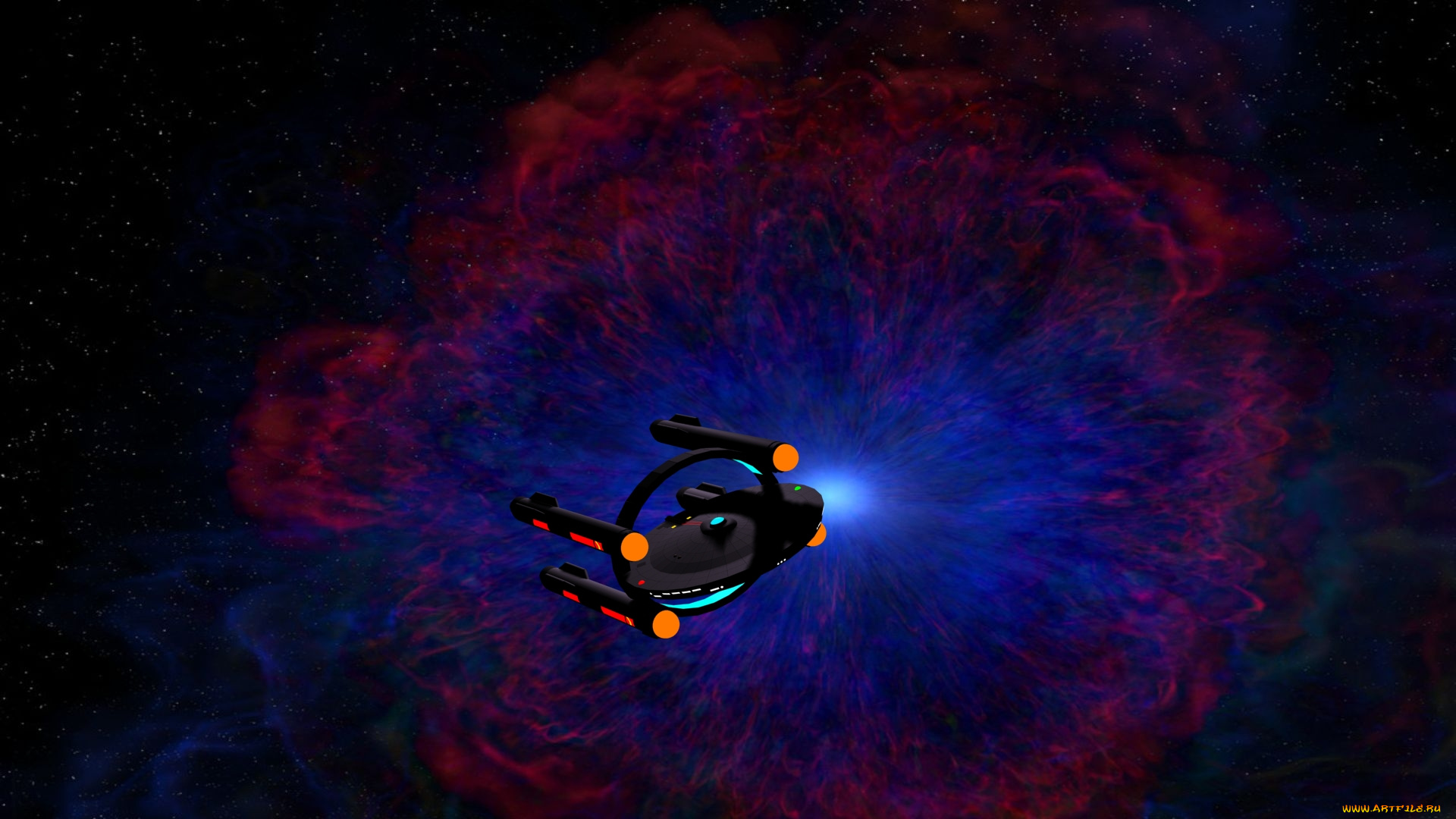 космос, арт, взрыв, вселенная, космический, корабль, звезды