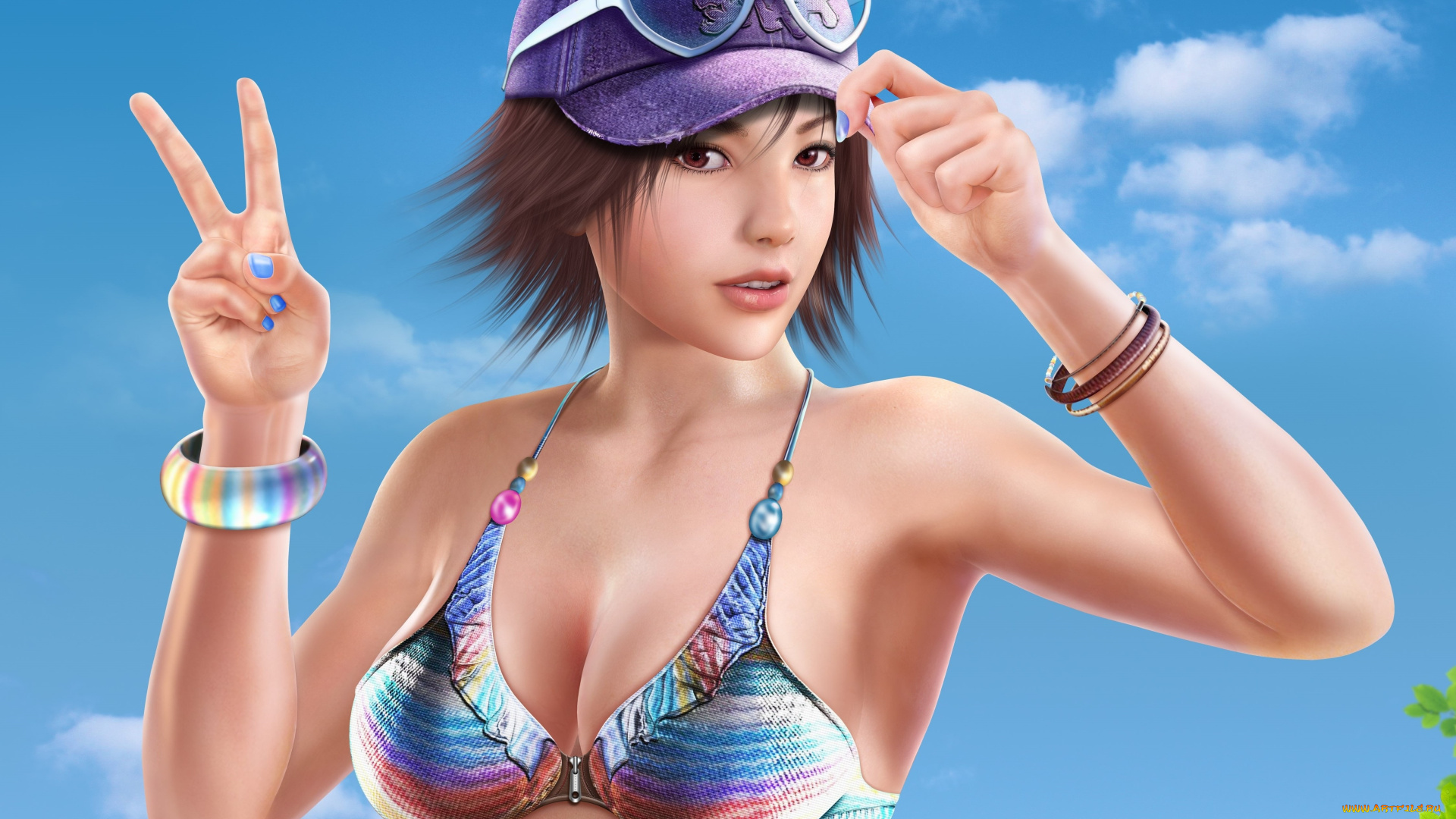 видео, игры, tekken, tag, tournament, 2, жест, девушка, взгляд