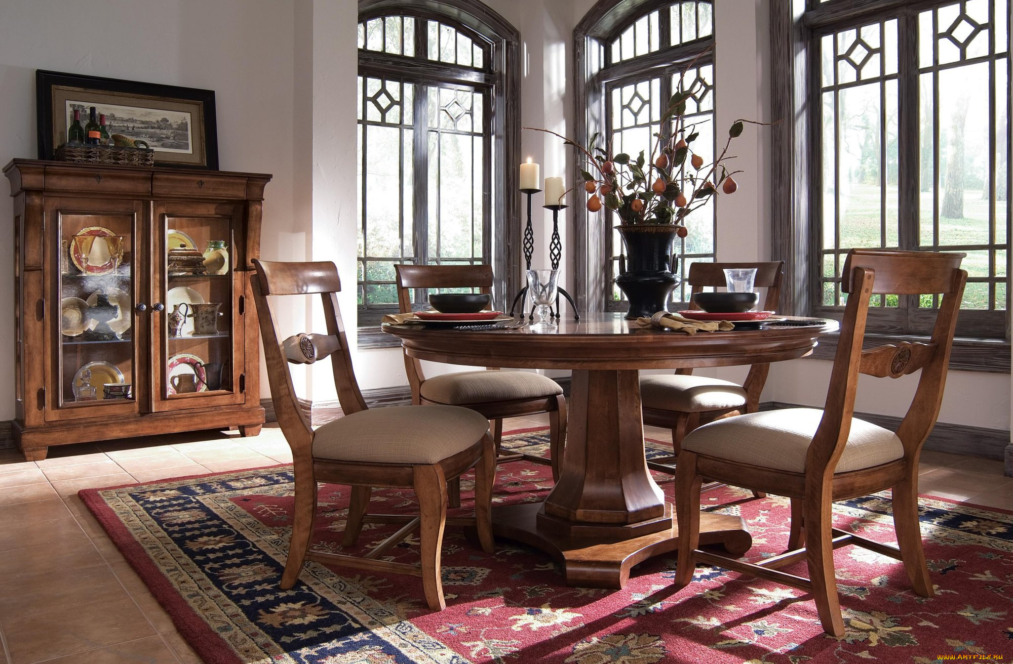 интерьер, кухня, стулья, стол, окно