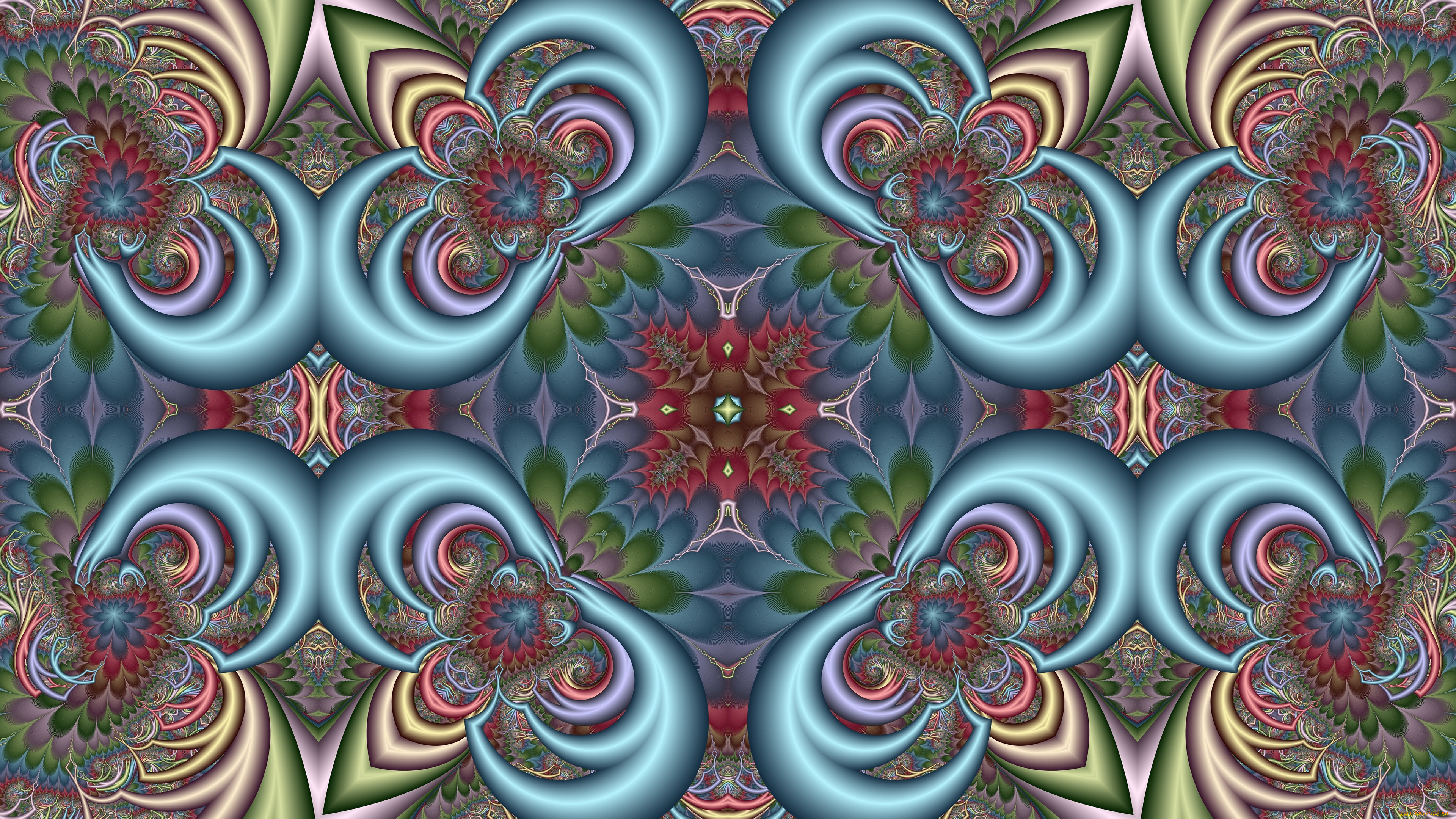 3д, графика, фракталы, , fractal, узор, фон, цвета