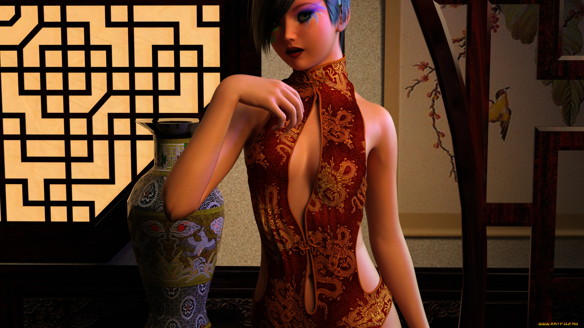 3д, графика, люди, , people, фон, девушка, взгляд