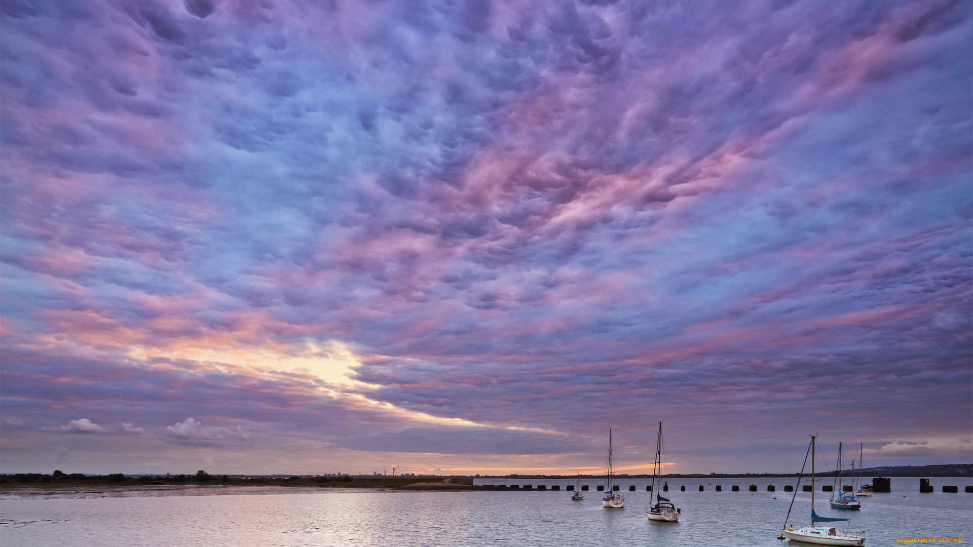 корабли, Яхты, небо, парусники