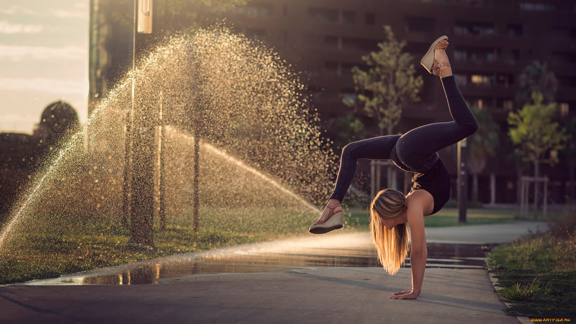 спорт, гимнастика, eva, le, bolzer, гимнастка, грация, брызги