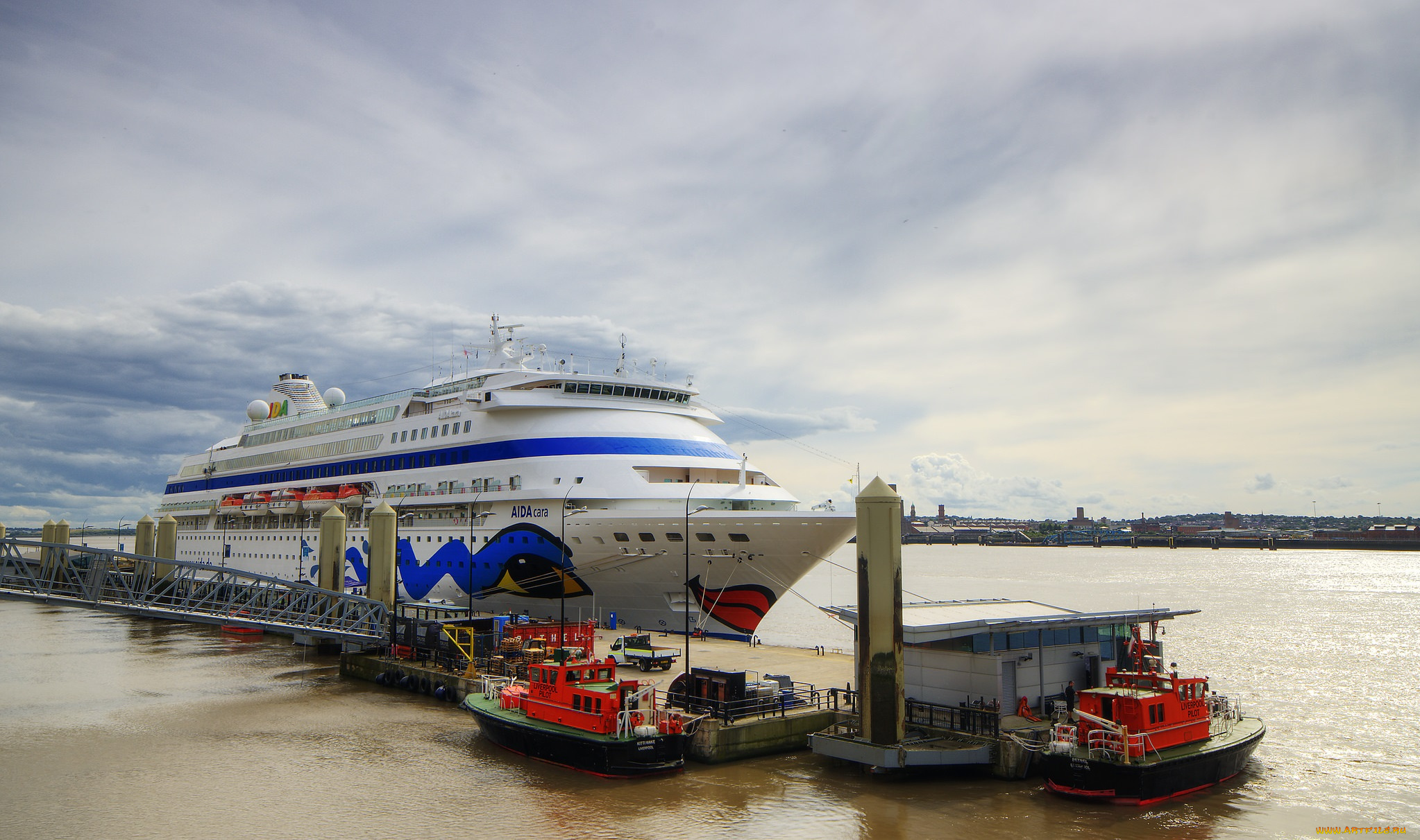 aidacara, корабли, лайнеры, океанский, лайнер, причал, круиз