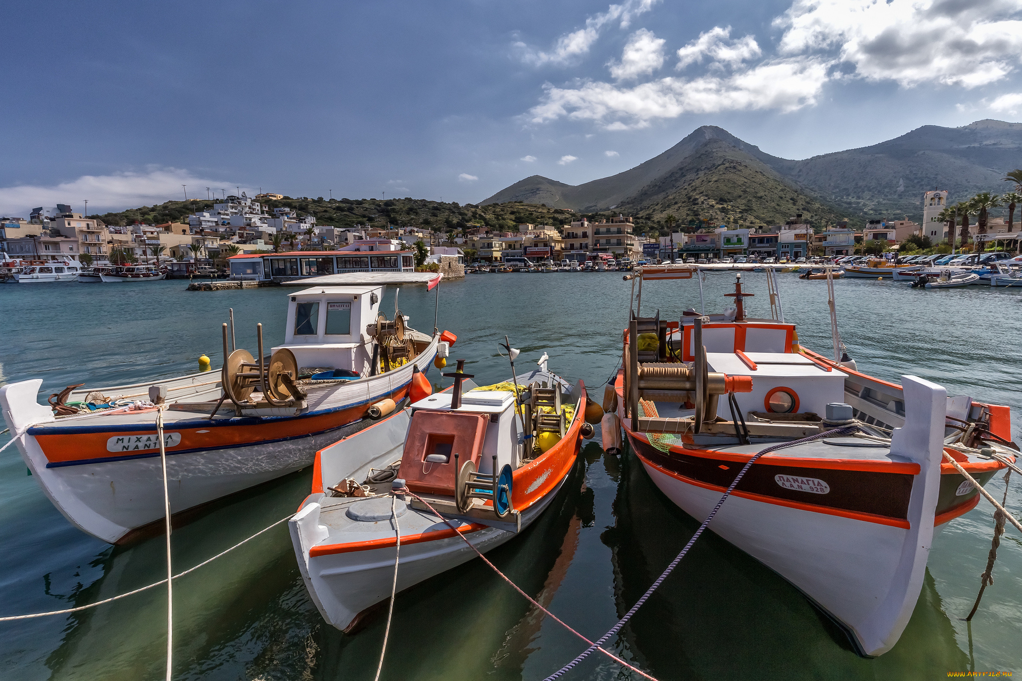 корабли, баркасы, , , буксиры, гавань, причал, город