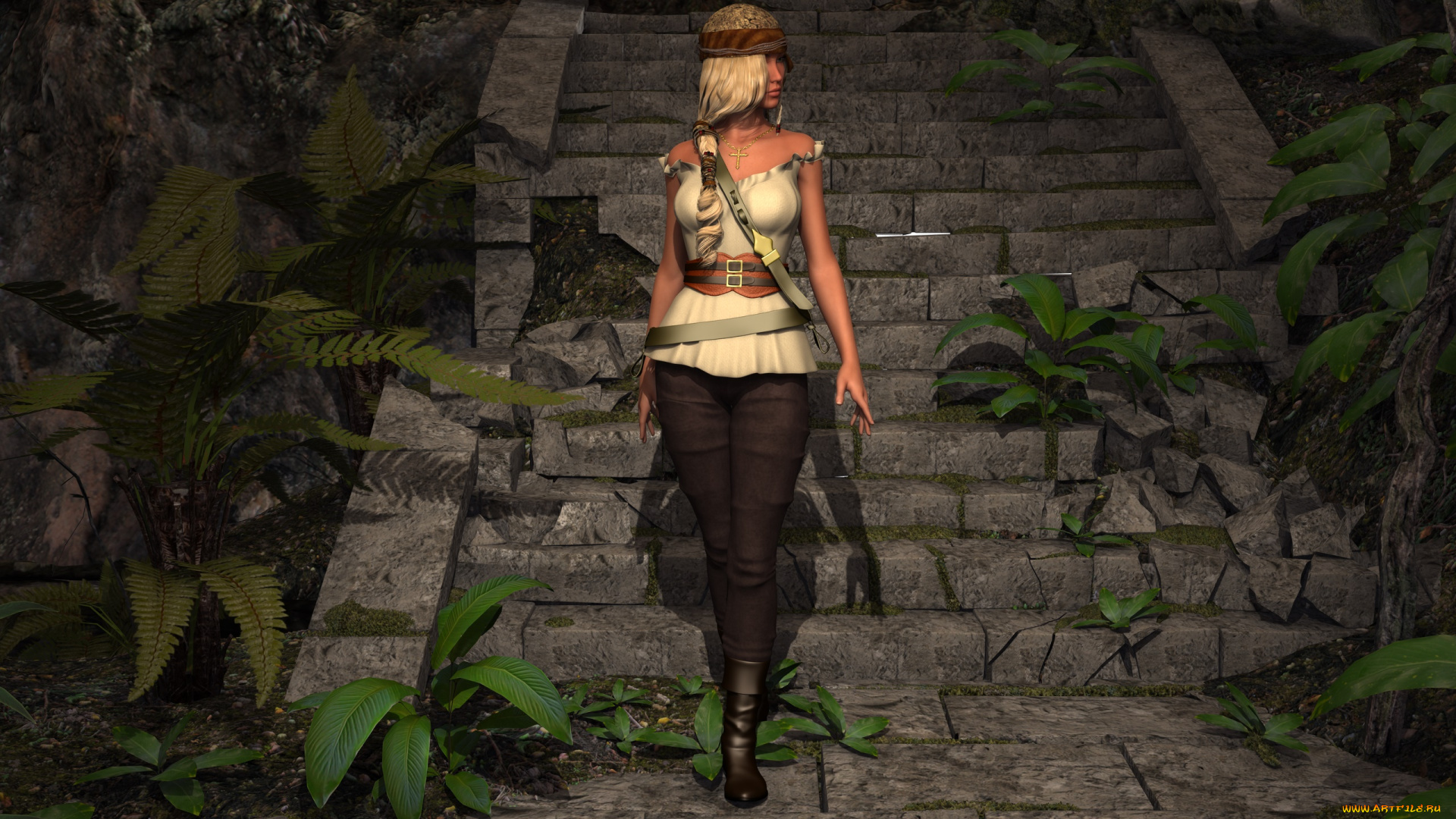 3д, графика, амазонки, , amazon, взгляд, девушка, фон