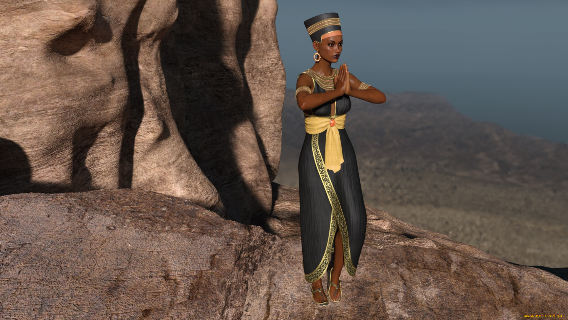 3д, графика, фантазия, , fantasy, фон, взгляд, девушка