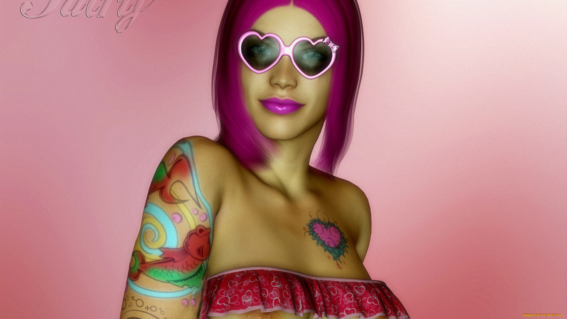 3д, графика, портрет, , portraits, фон, взгляд, девушка