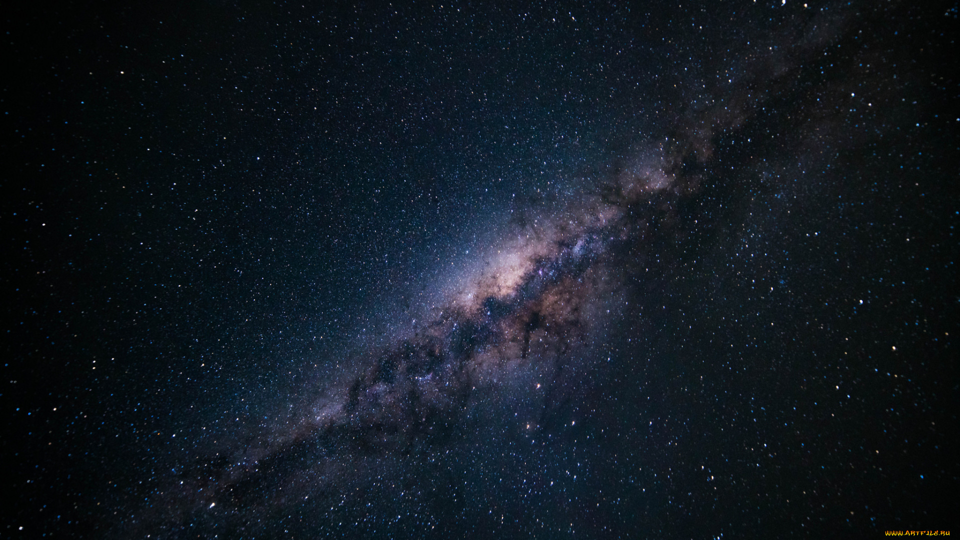 космос, галактики, туманности, млечный, путь, звезды, ночь