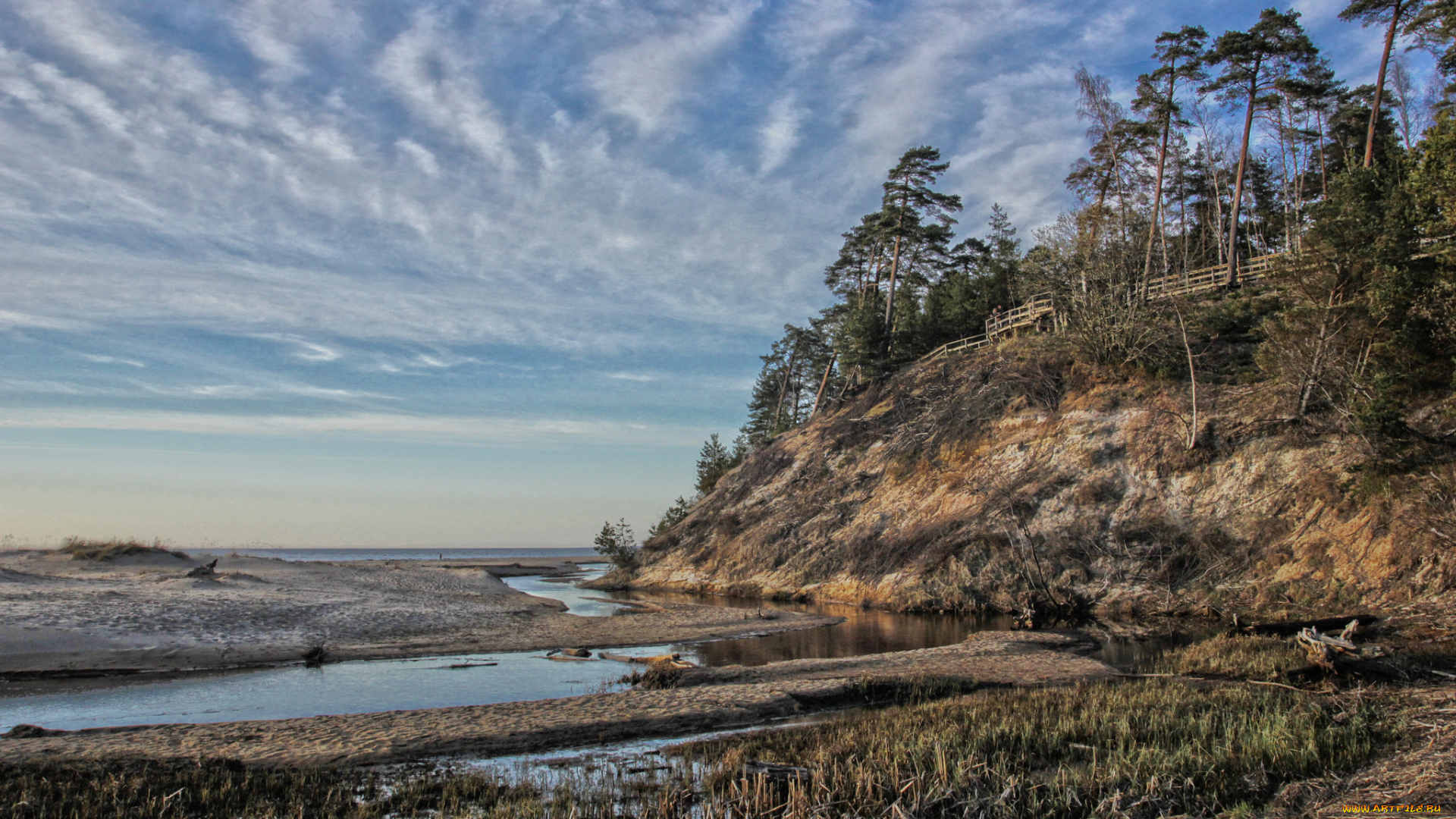 природа, побережье, рассвет