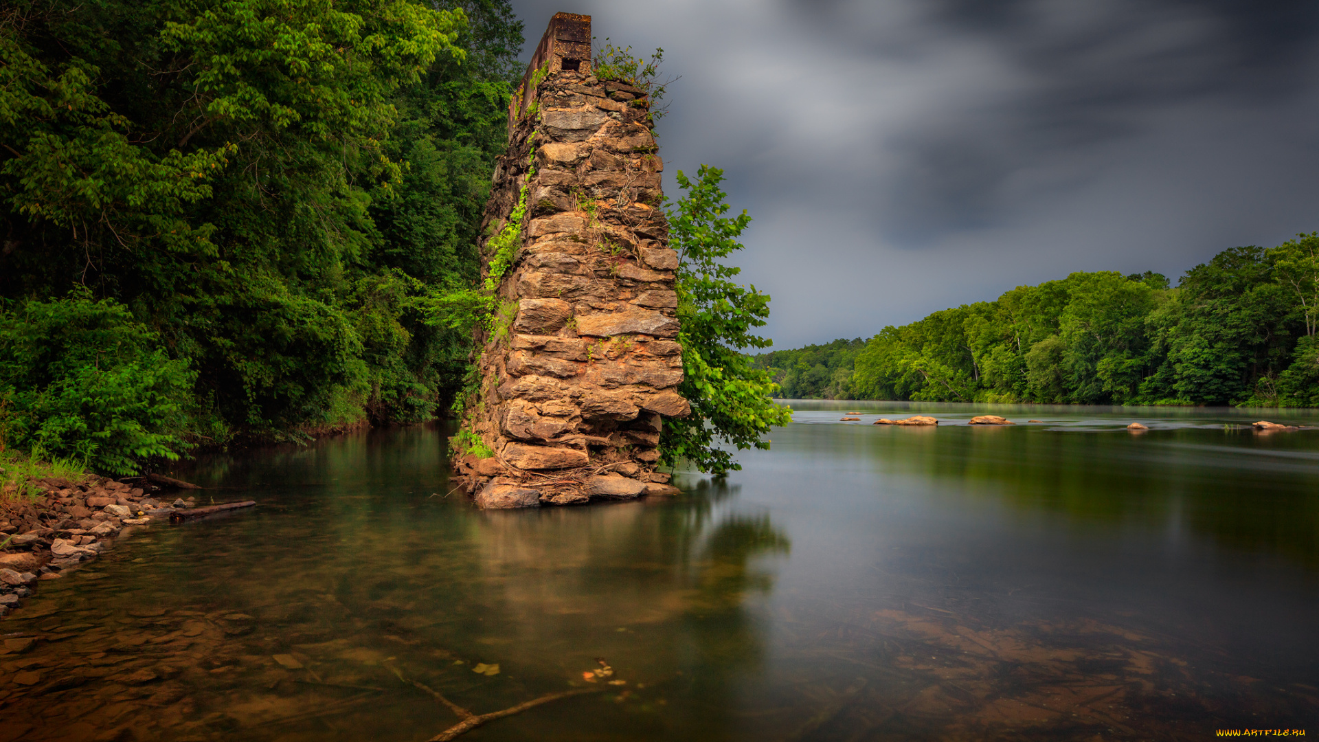 природа, реки, озера, река, лес